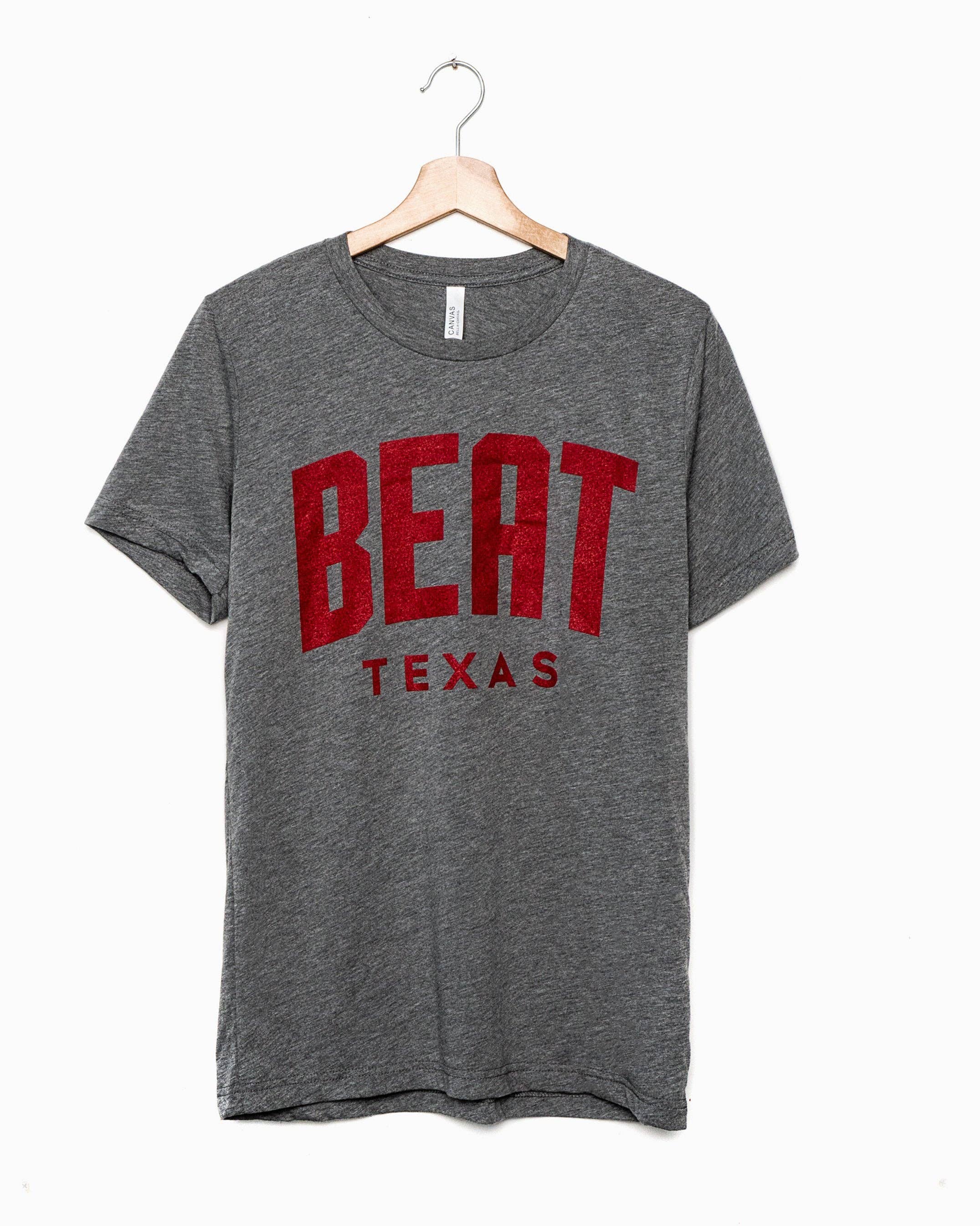 Beat Texas Gault Gray Tri-Blend Tee Hoodie, Sweatshirt | PodTeesHub.com