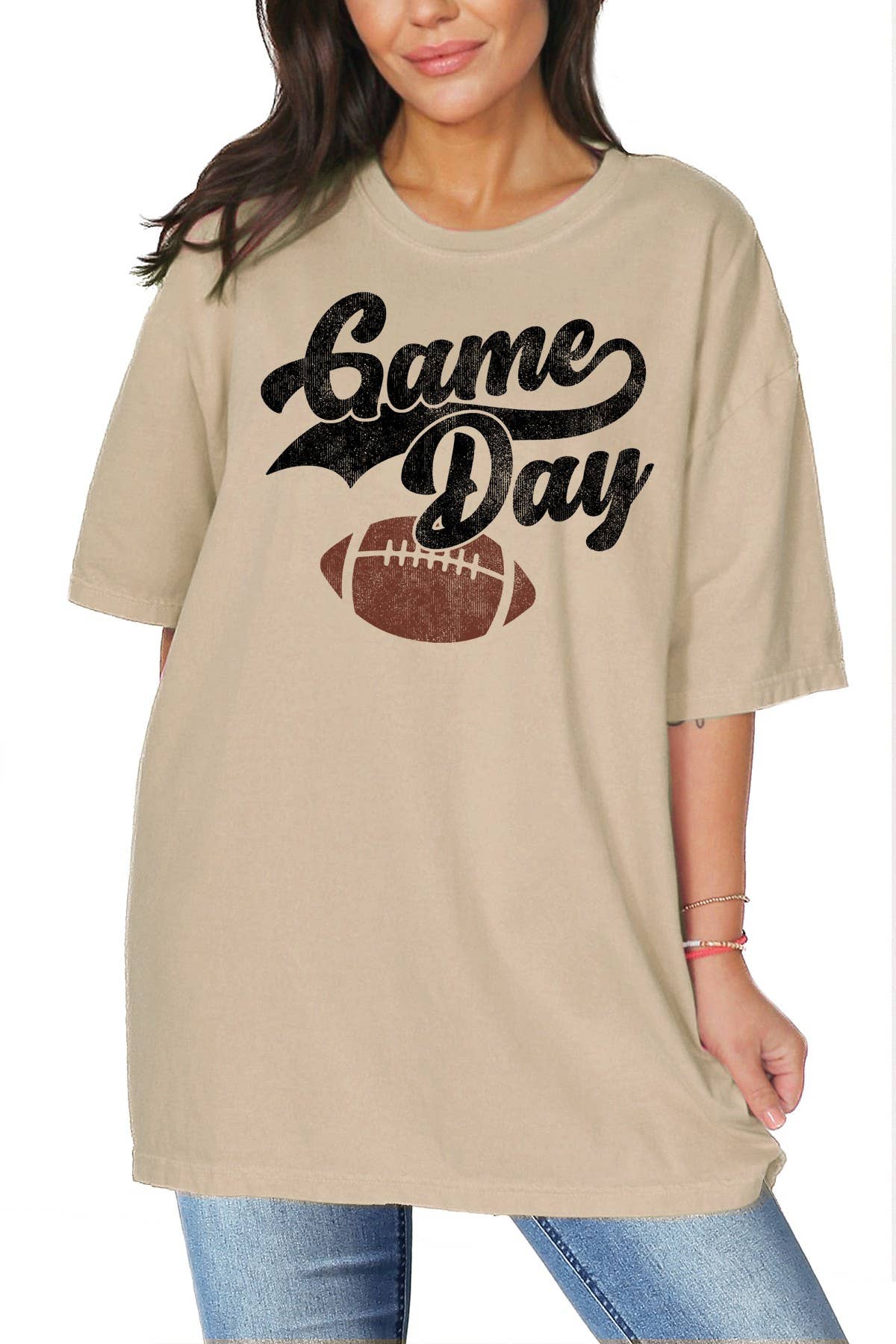 MB2028OT Women Game Day - Unisex Oversize Tee Hoodie, Sweatshirt | PodTeesHub.com
