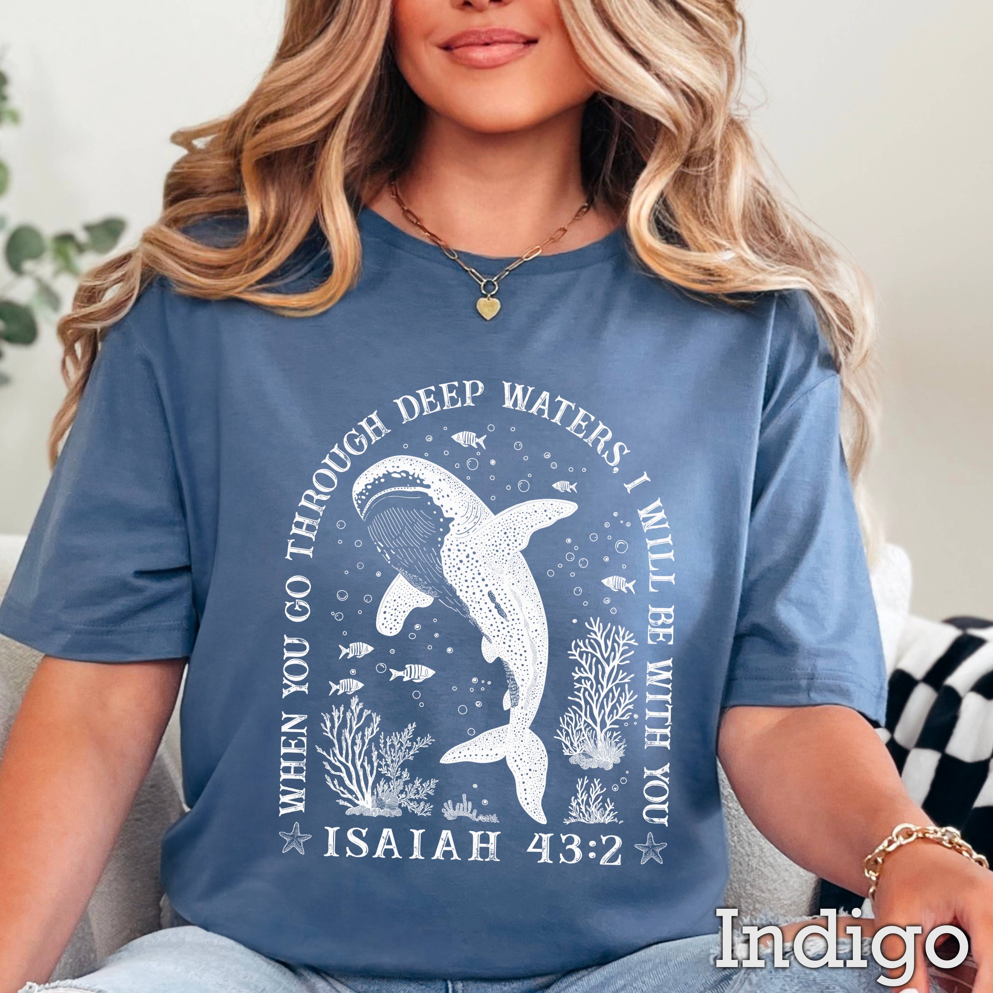 When Going Through Deep Waters Graphic  Tee | Gildan Hoodie, Sweatshirt | PodTeesHub.com