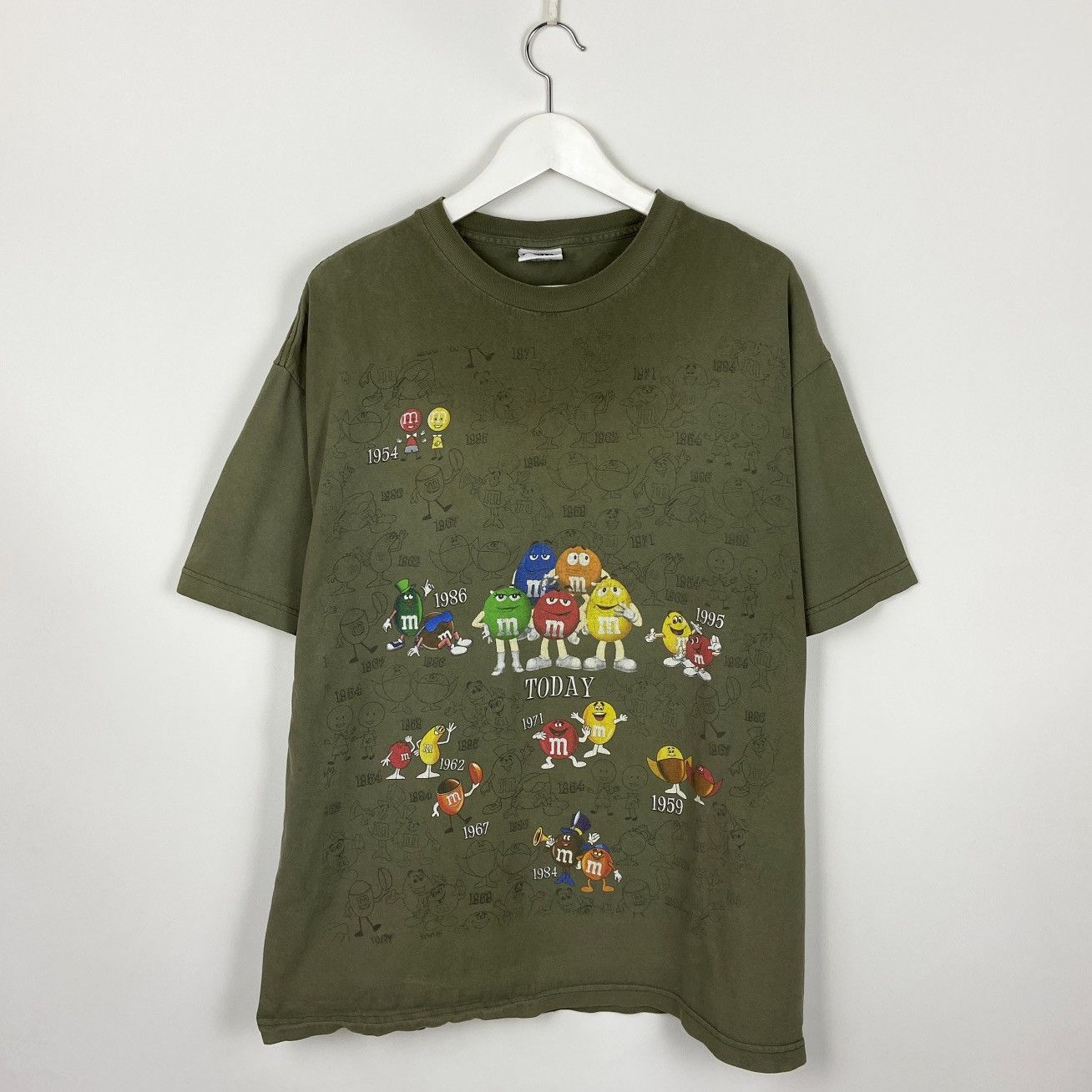 Vintage Evolution Of M M S Washed Tee Candies Mars Kinder Hoodie, Sweatshirt | PodTeesHub.com
