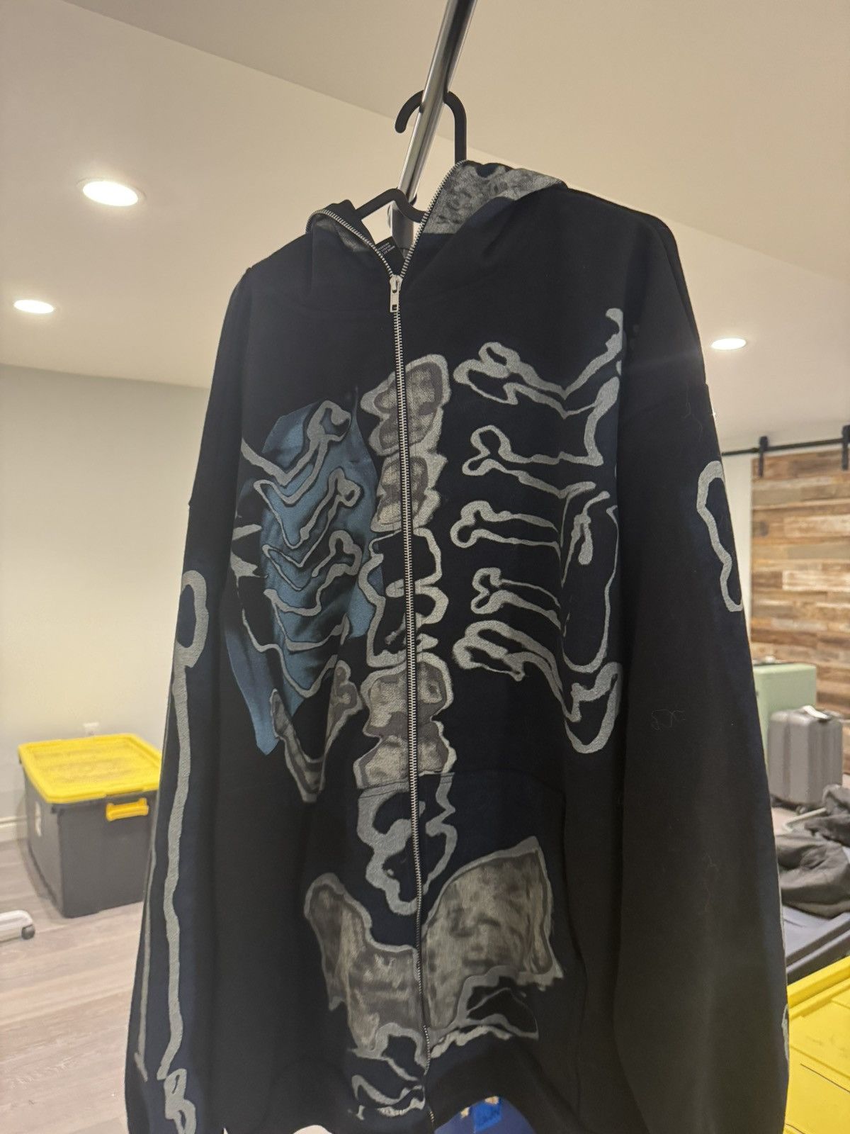 Scott Travis Scott Cactus Jack For Fragment Skeleton Zip Hoodie T-Shirts, Sweatshirt | PodTeesHub.com