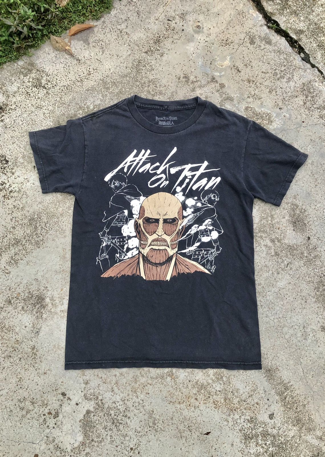 Japanese Brand Attack On Titan Faded Tee Hoodie, Sweatshirt | PodTeesHub.com