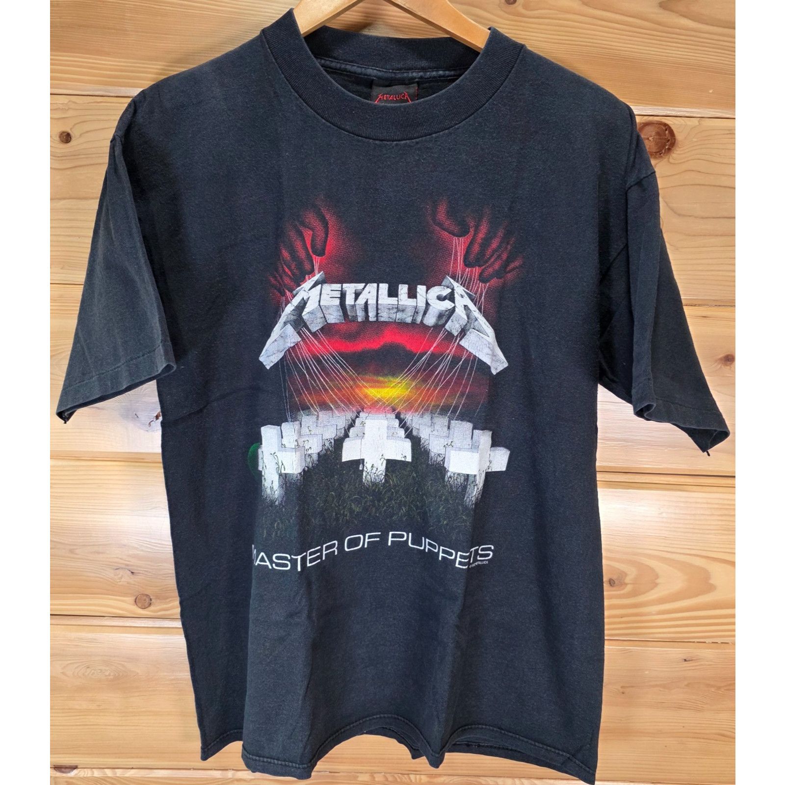 Vtg 1987 Metallica Master Of Puppets Band T Shirt Men Large Hoodie, Sweatshirt | PodTeesHub.com