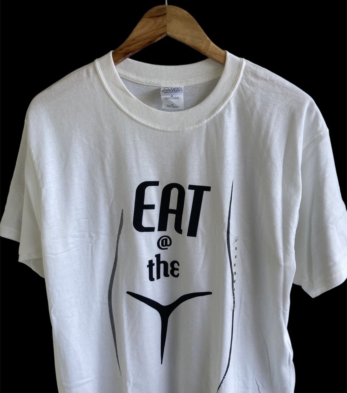 Gildan Vintage Y2k Novelty Joke Tee Funny Deadstock Eat At The V Hoodie, Sweatshirt | PodTeesHub.com