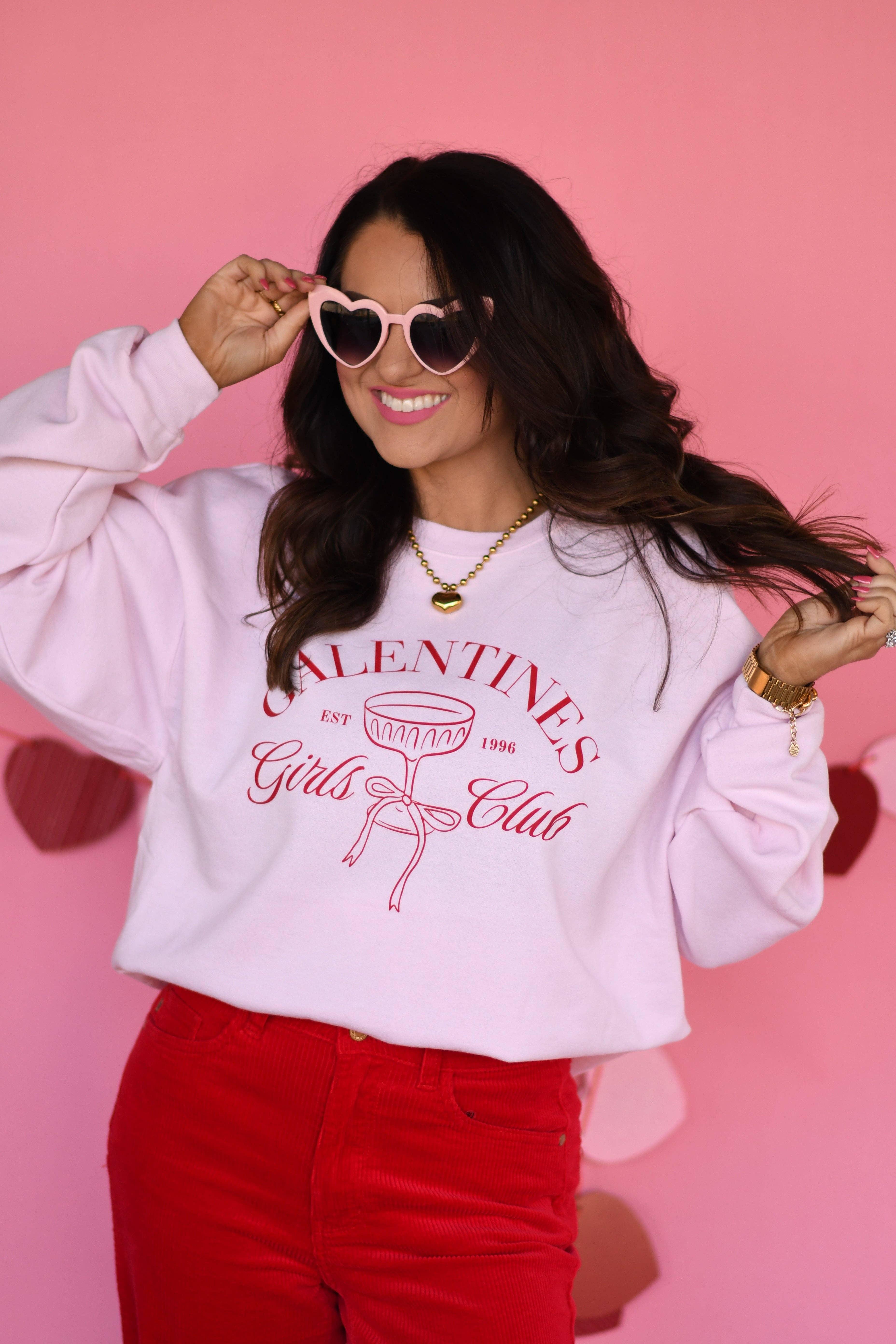 Galentines Girls Club Sweatshirt T-Shirts, Hoodie | PodTeesHub.com