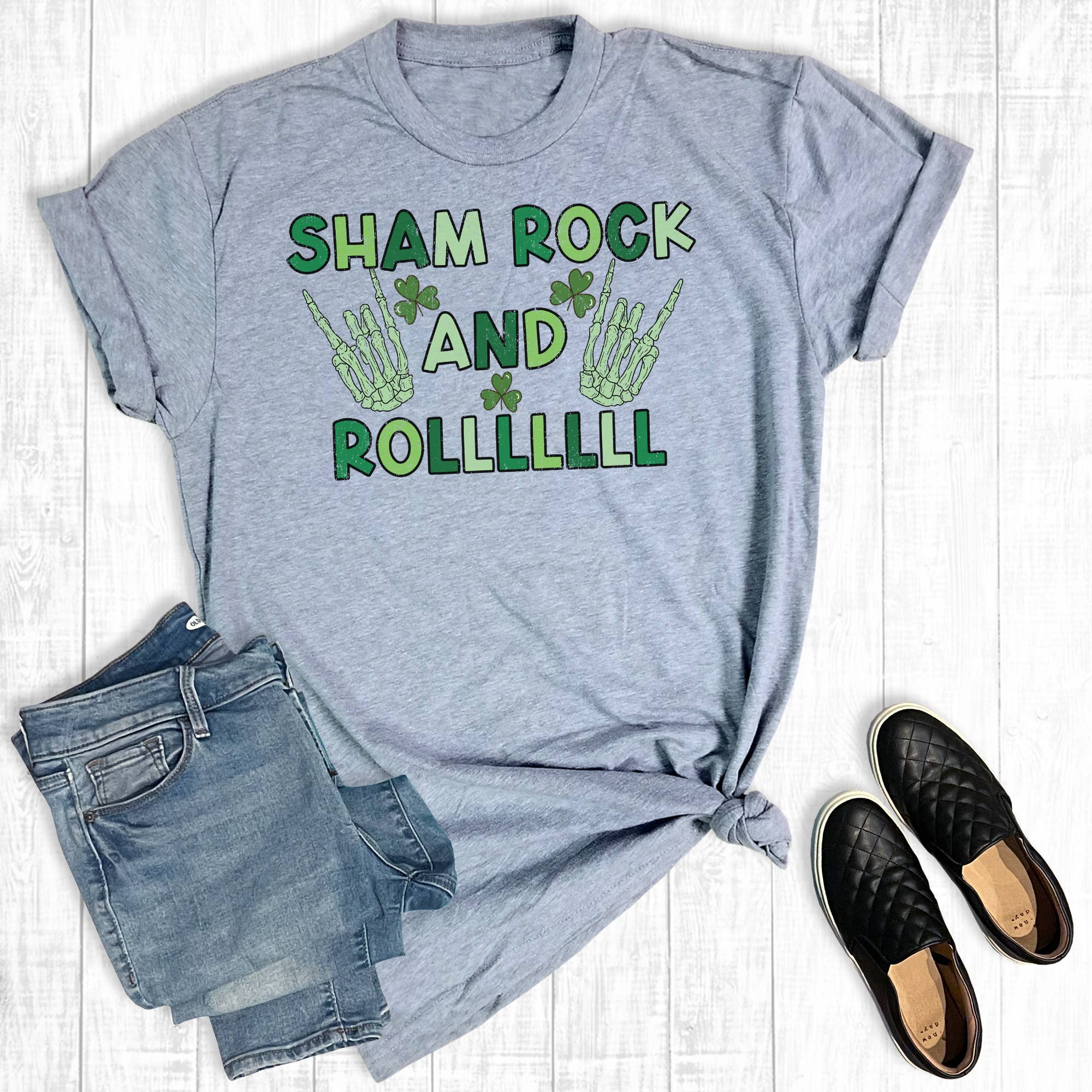 Sham Rock and Roll St Patrick's Day Graphic Tee Hoodie, Sweatshirt | PodTeesHub.com