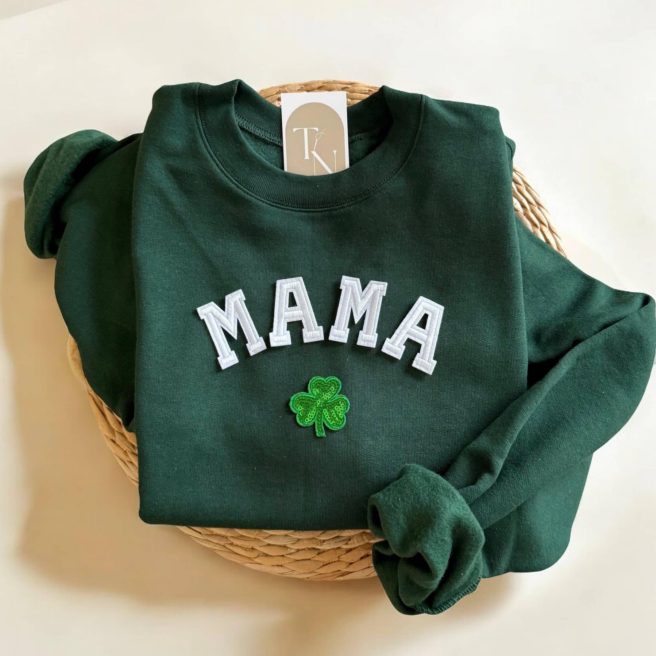 Lucky Mama Sweatshirt, Women’S St Patricks Day Sweatshirt T-Shirts, Hoodie | PodTeesHub.com