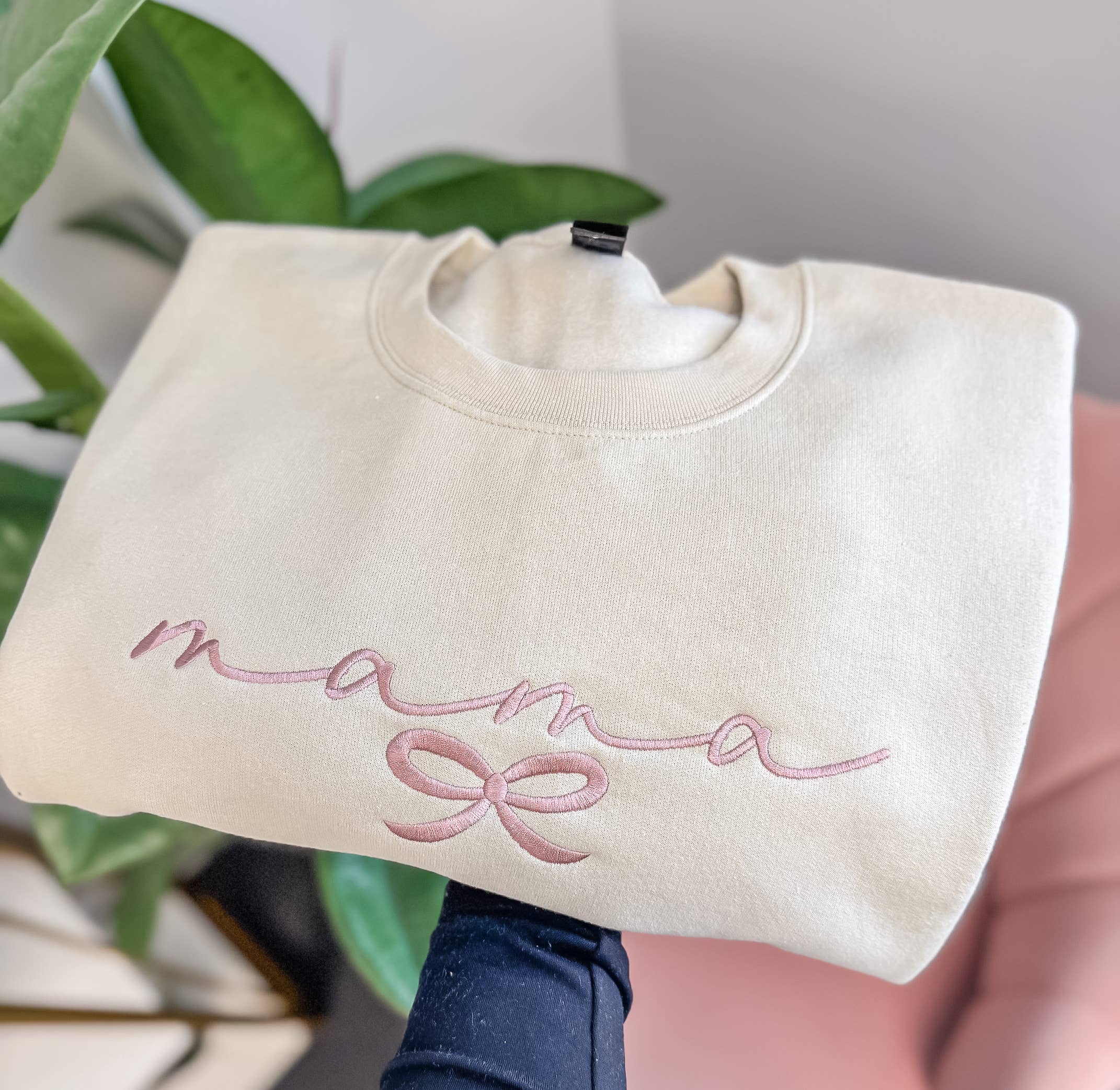 Embroidered Sweatshirt, Embroidered Mama Sweatshirt T-Shirts, Hoodie | PodTeesHub.com