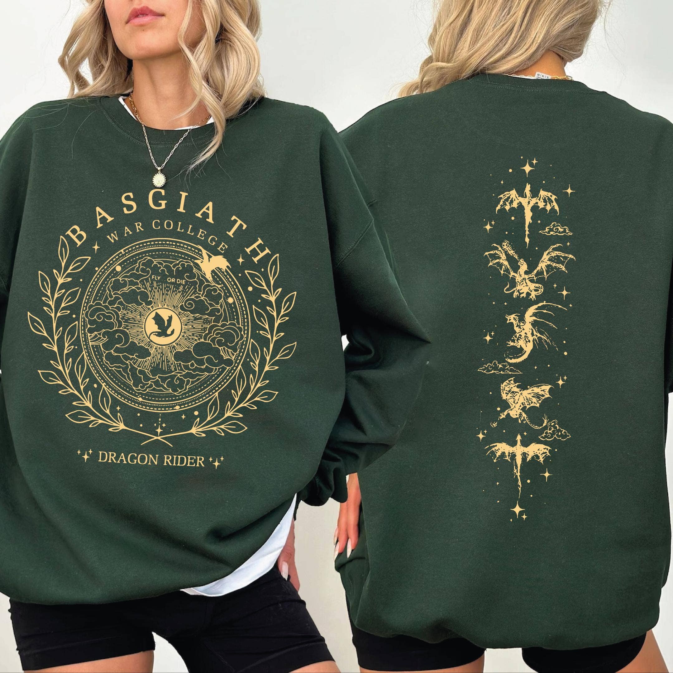Basgiath War College Hoodie - Bookish Dragon Rider Sweater T-Shirts, Sweatshirt | PodTeesHub.com
