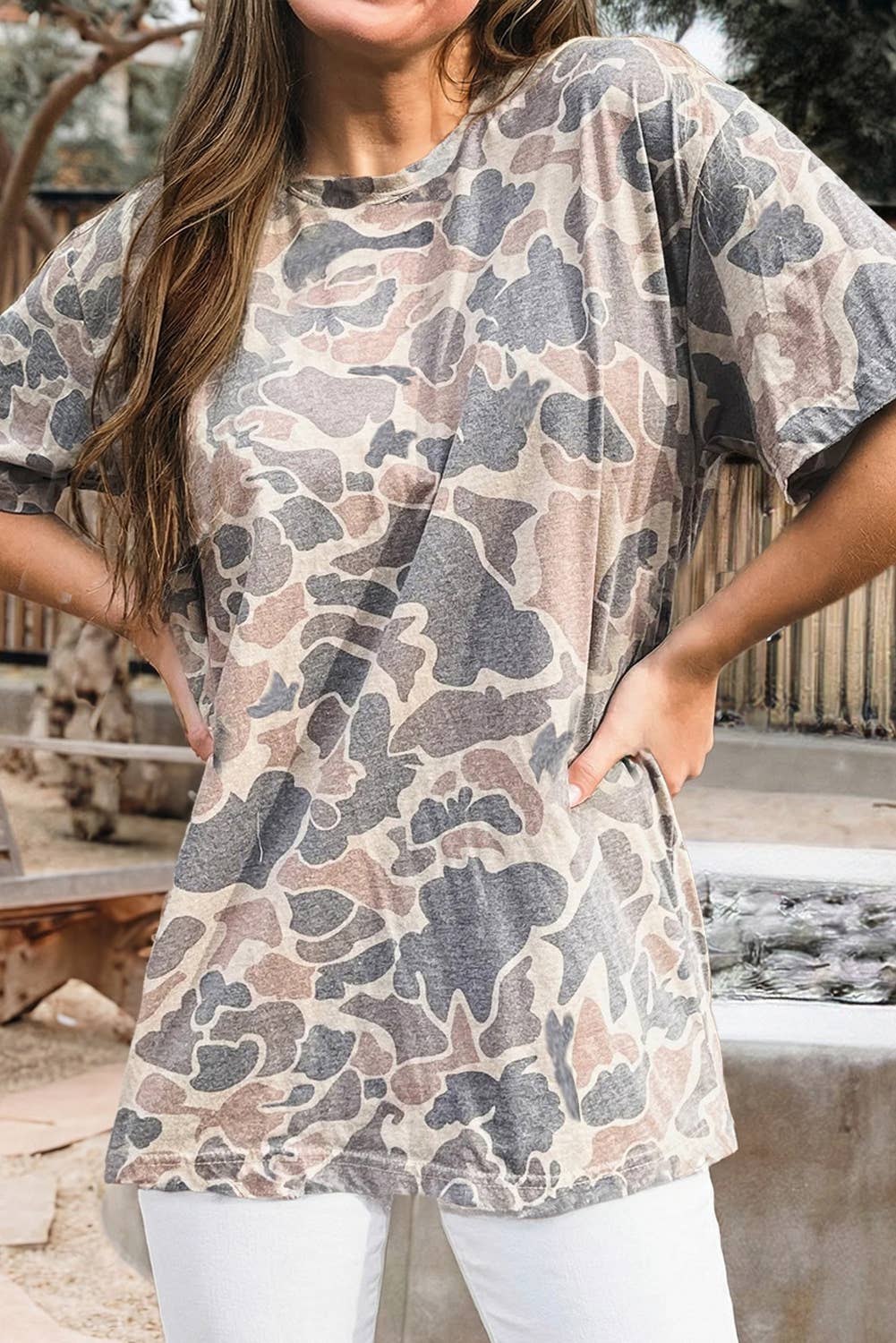 Retro Camouflage Print Womens Casual T Shirt (S-Xl) Hoodie, Sweatshirt | PodTeesHub.com