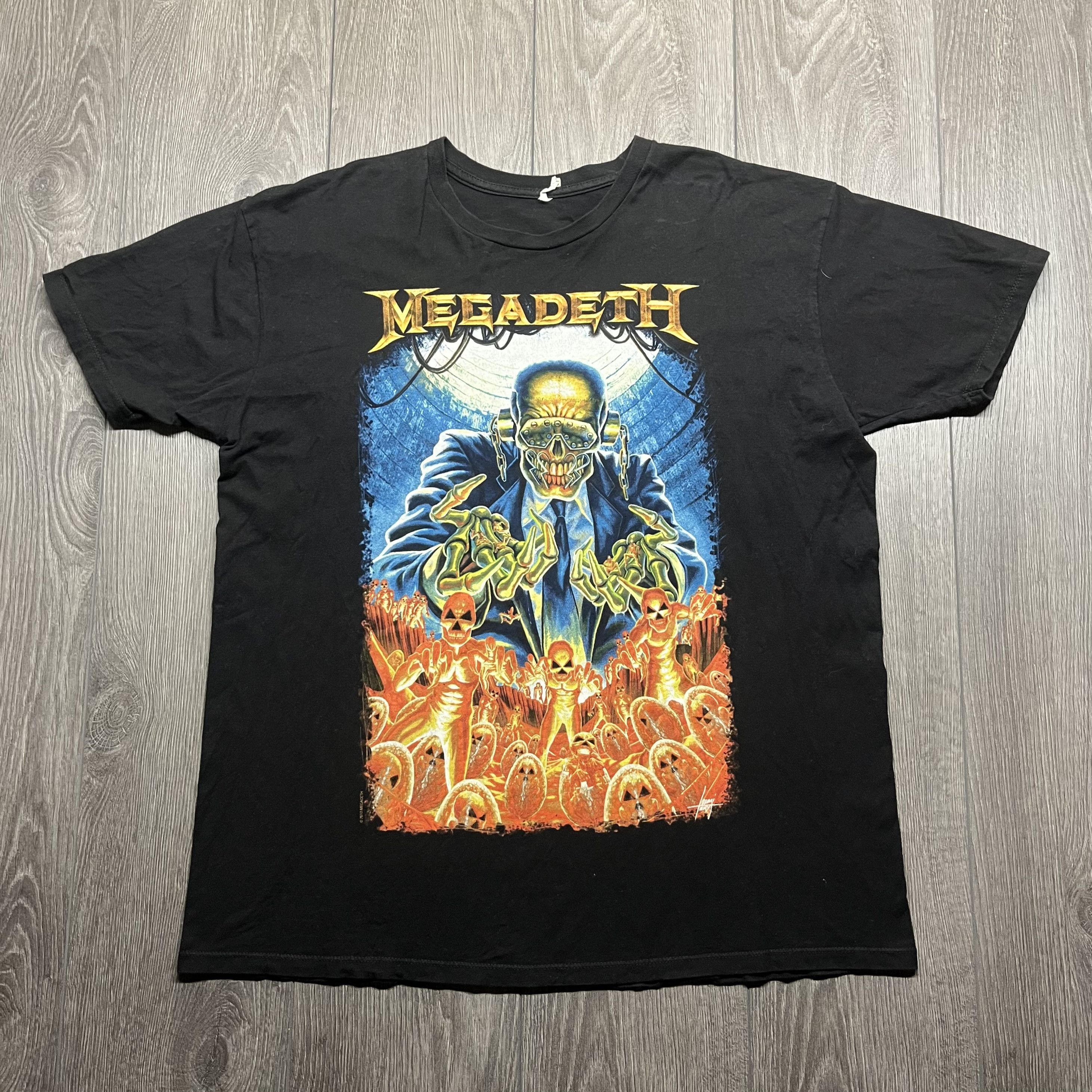 Vintage Megadeth Skull Metal Band Shirt Xl Rare Hoodie, Sweatshirt | PodTeesHub.com