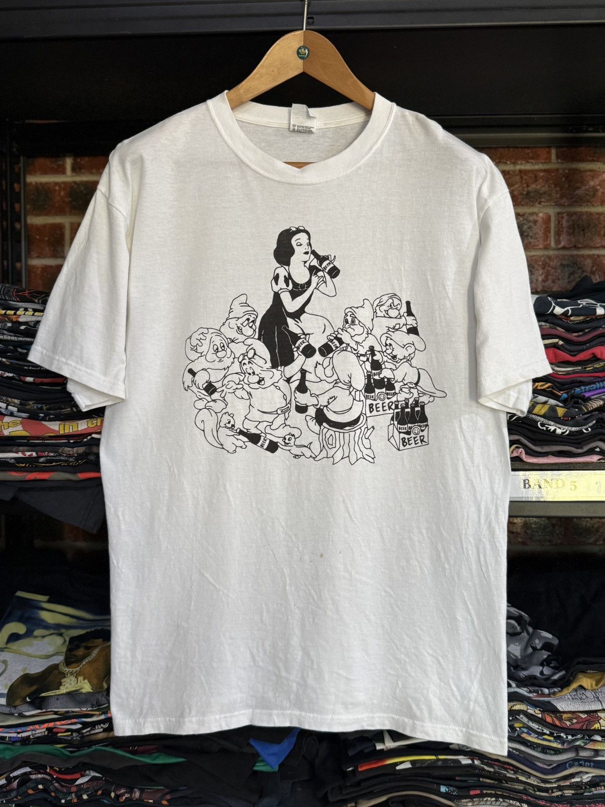 Seditionaries X Vintage Vintage Snow White Beer Punk Cartoon Tee Hoodie, Sweatshirt | PodTeesHub.com