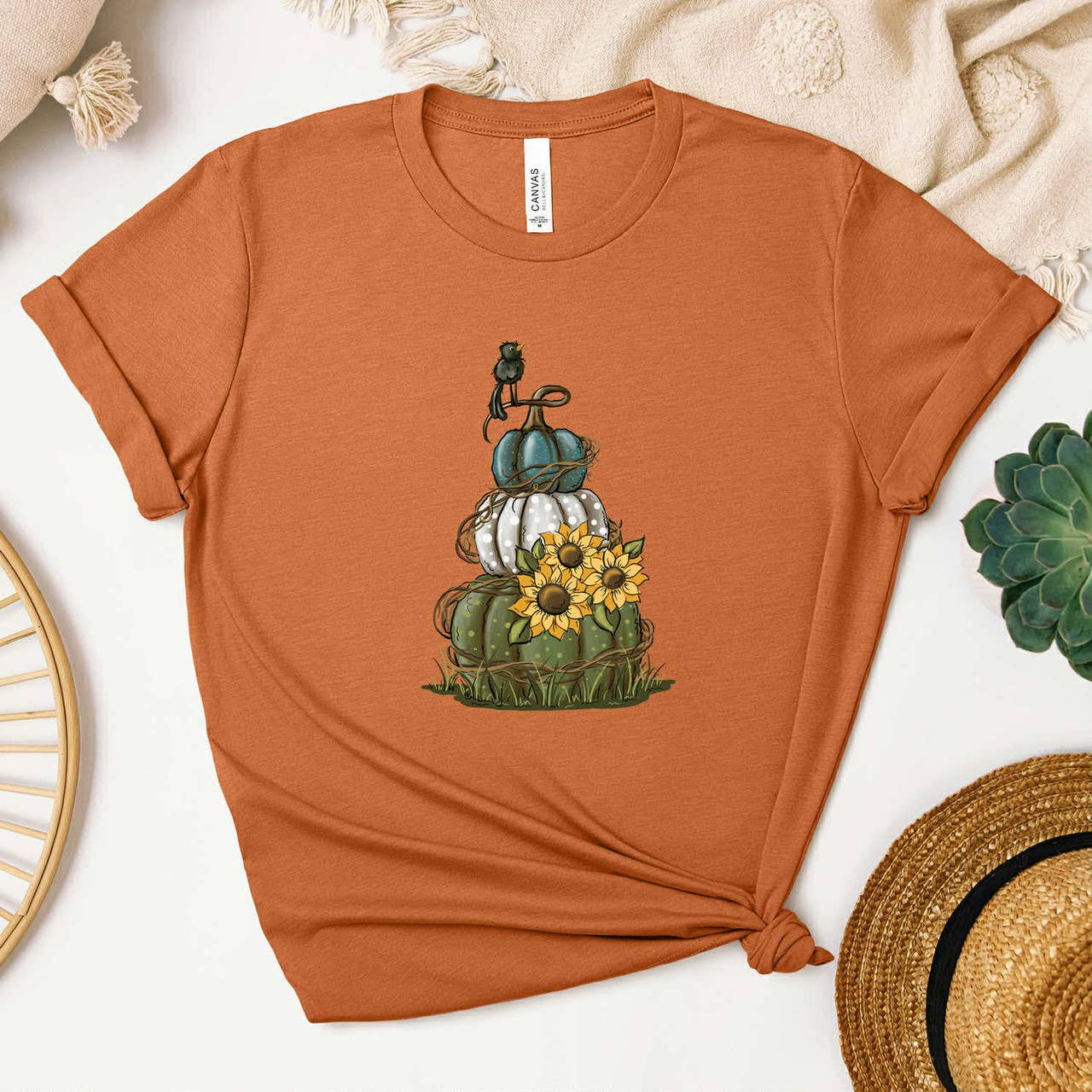 Stacked Pumpkins Tee Hoodie, Sweatshirt | PodTeesHub.com