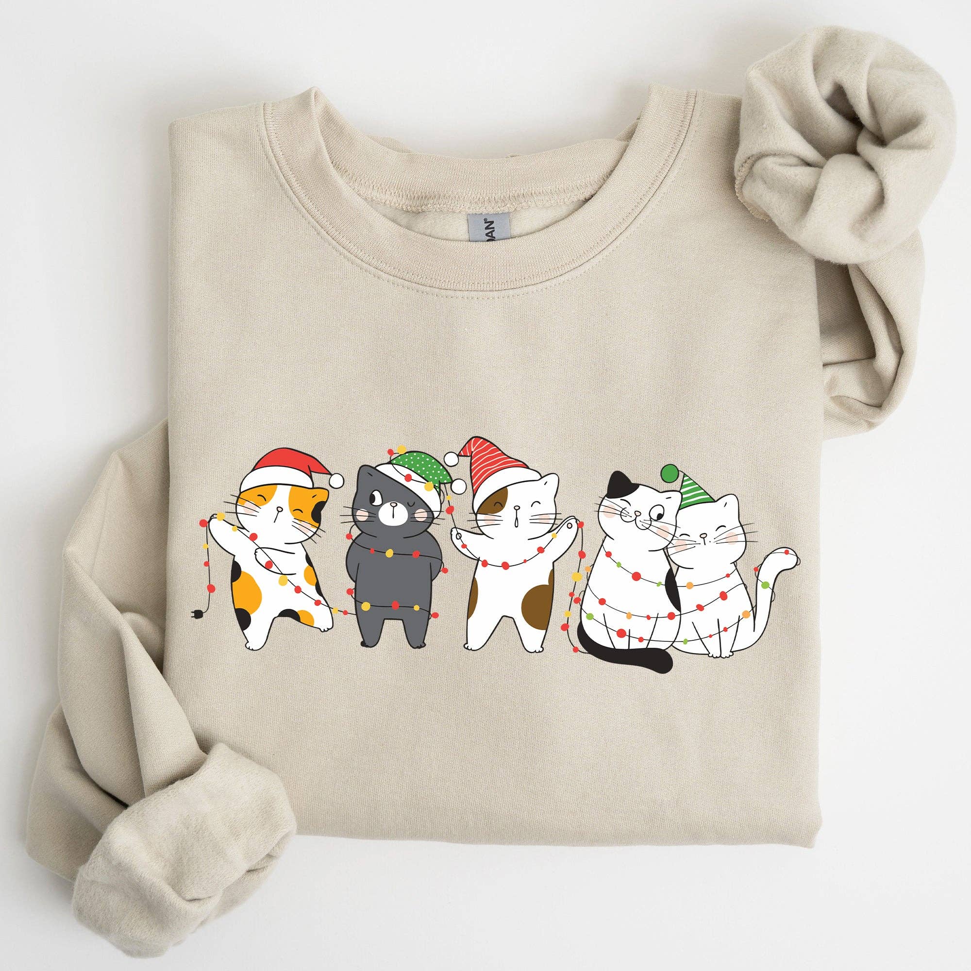 Christmas Party Cats, Santa, Cute, Cat Lover Sweatshirt T-Shirts, Hoodie | PodTeesHub.com