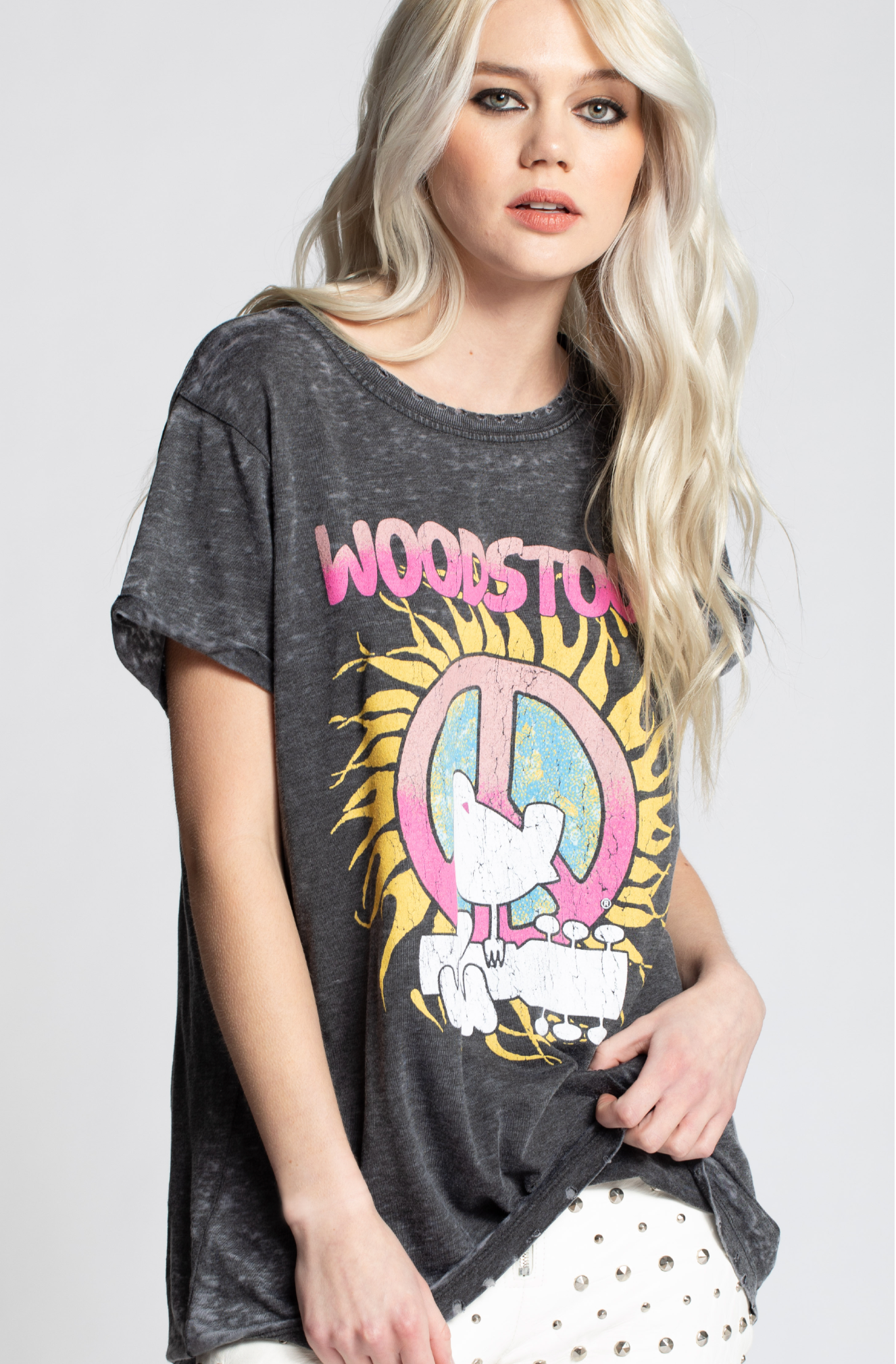 302040 - 430 Woodstock Peace Love & Music Burnout Tee Hoodie, Sweatshirt | PodTeesHub.com