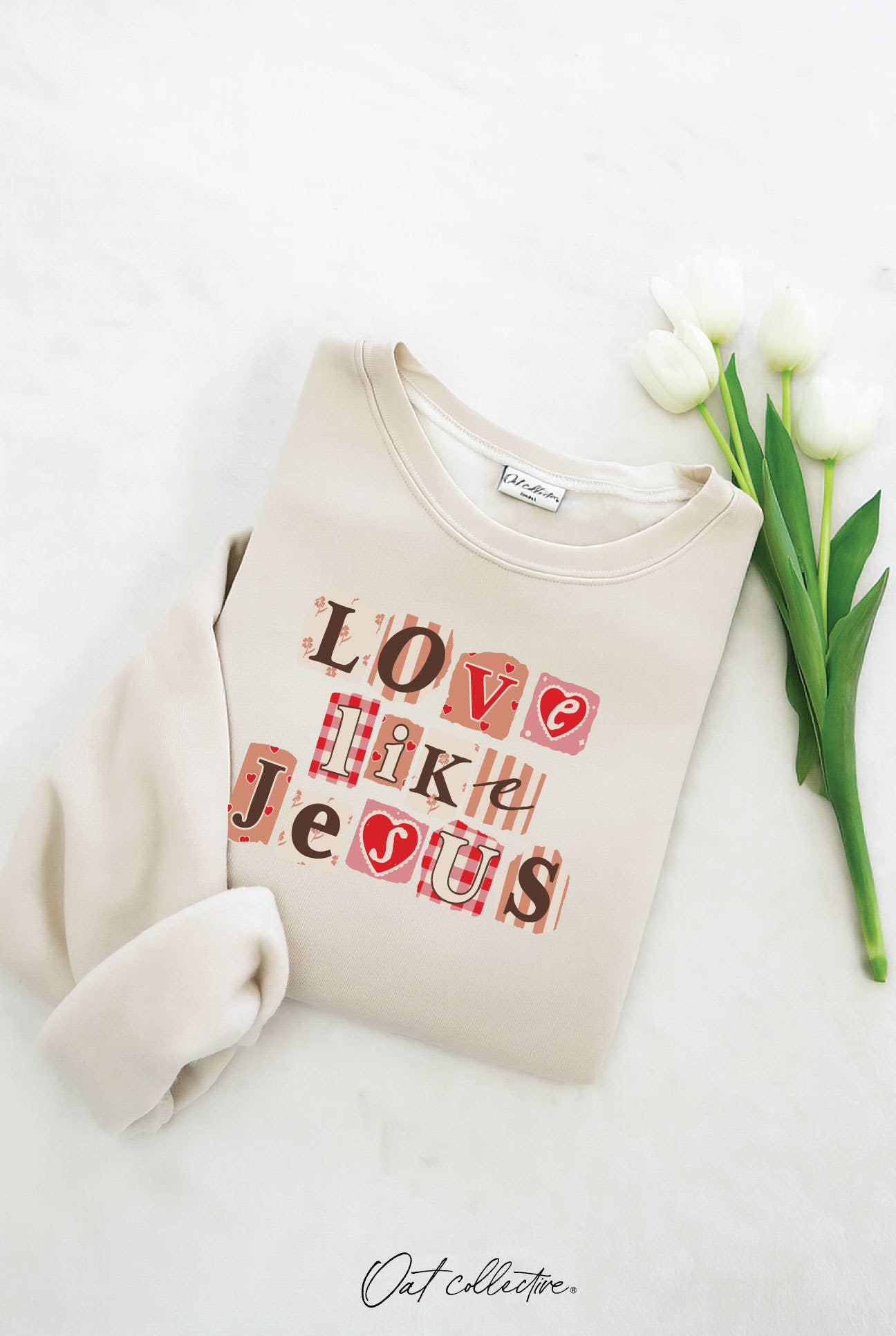 Love Like Jesus Scrapbook Graphic Sweatshirt T-Shirts, Hoodie | PodTeesHub.com