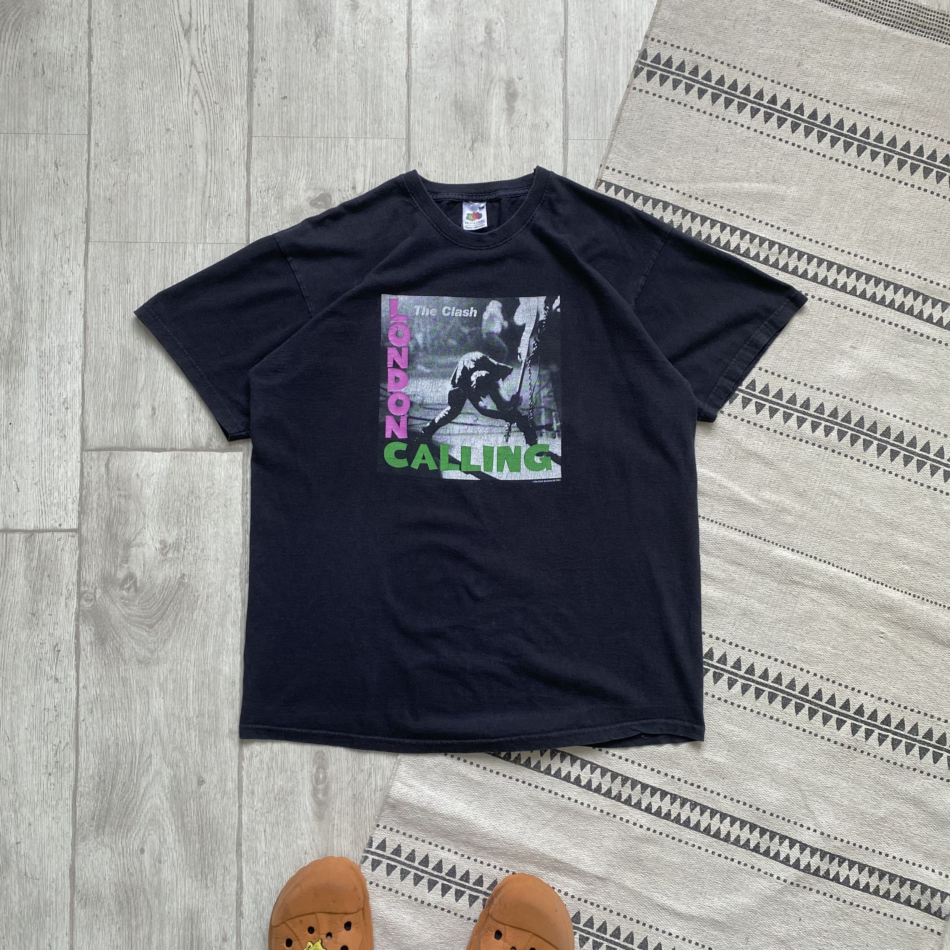 Band Tees Vintage The Clash Band Tee London Calling Rock Hoodie, Sweatshirt | PodTeesHub.com