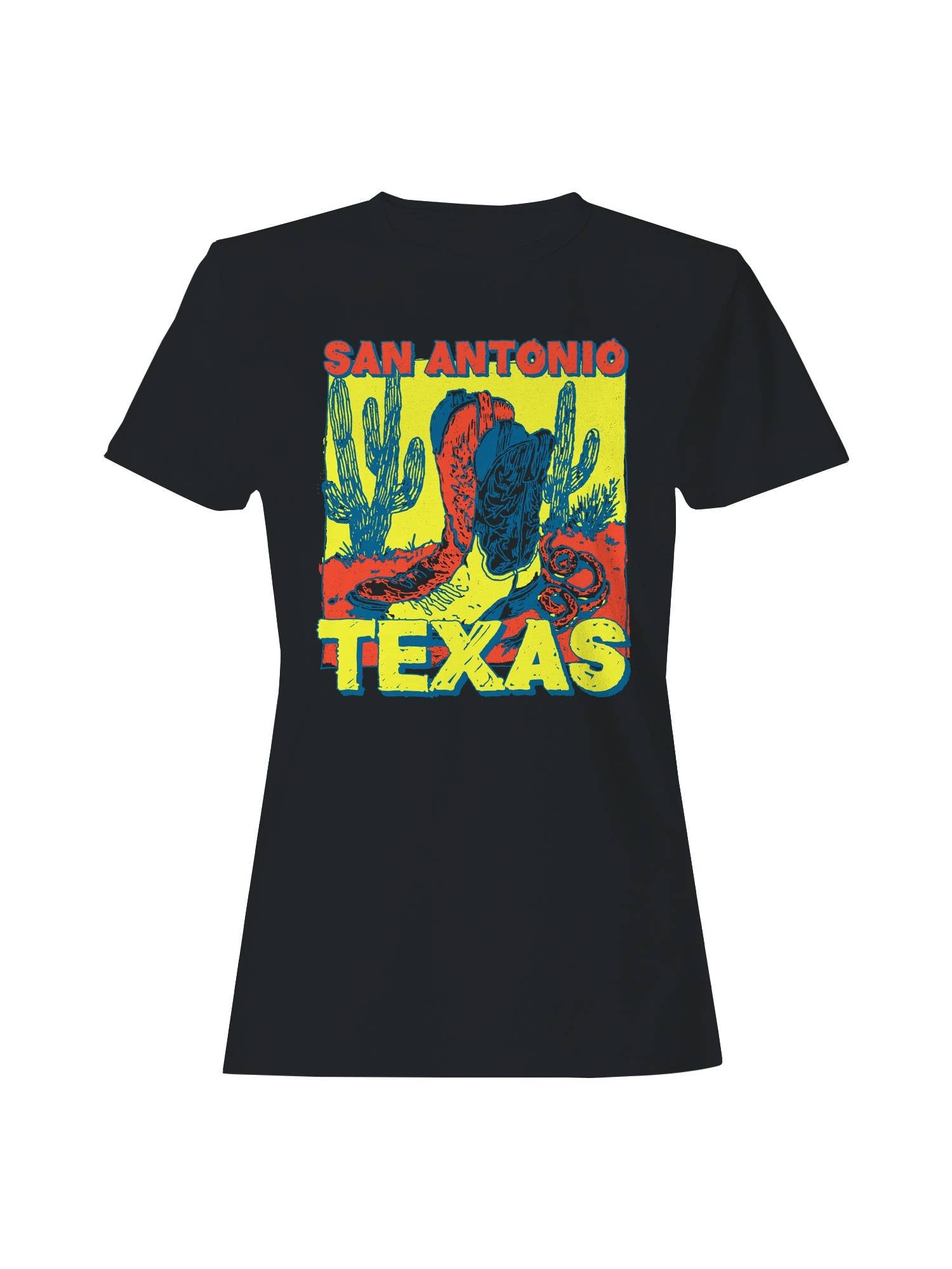 Bold San Antonio Texas Cactus Art Women's T-Shirt Hoodie, Sweatshirt | PodTeesHub.com