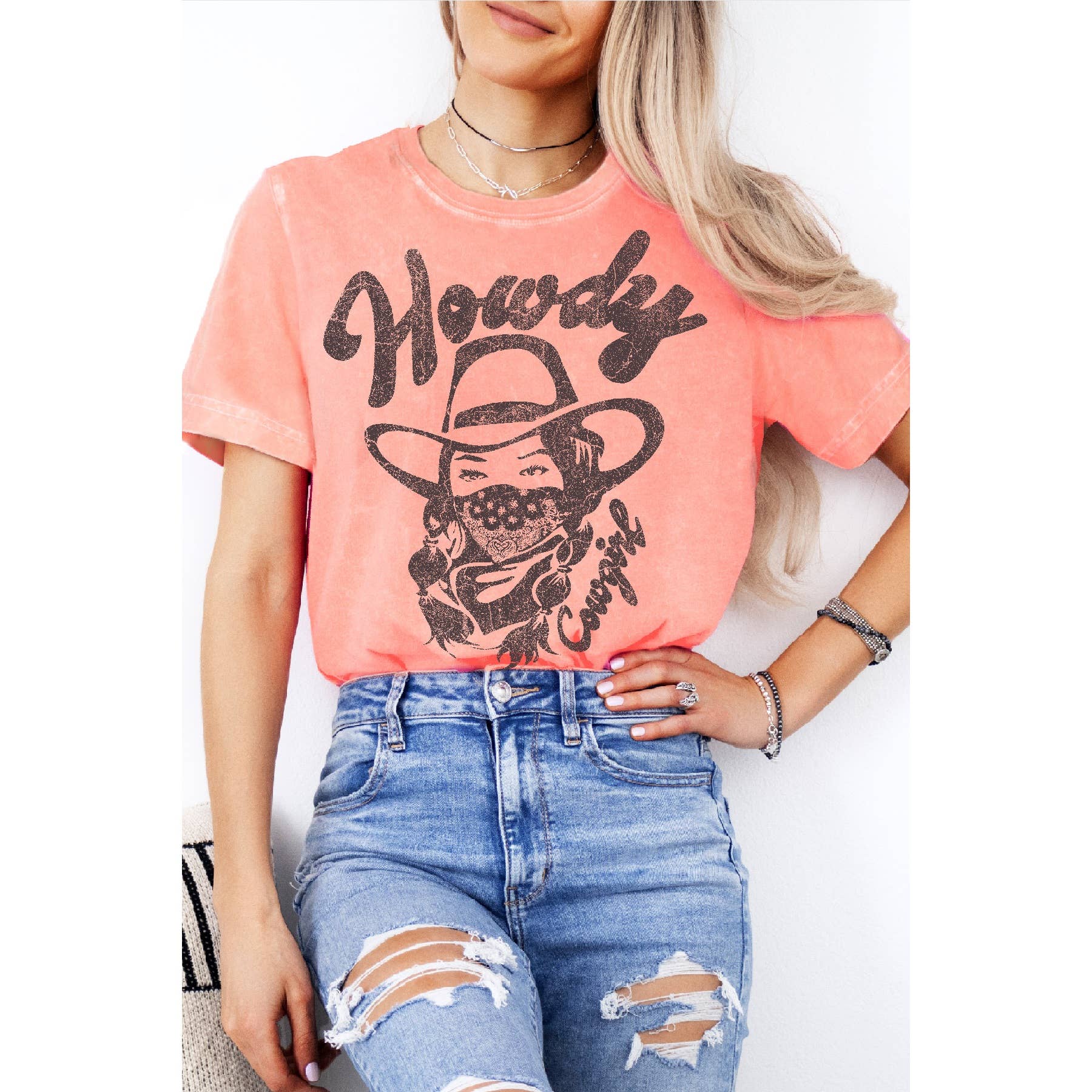 Howdy Cowgirl - Mineral Wash T Shirt Hoodie, Sweatshirt | PodTeesHub.com