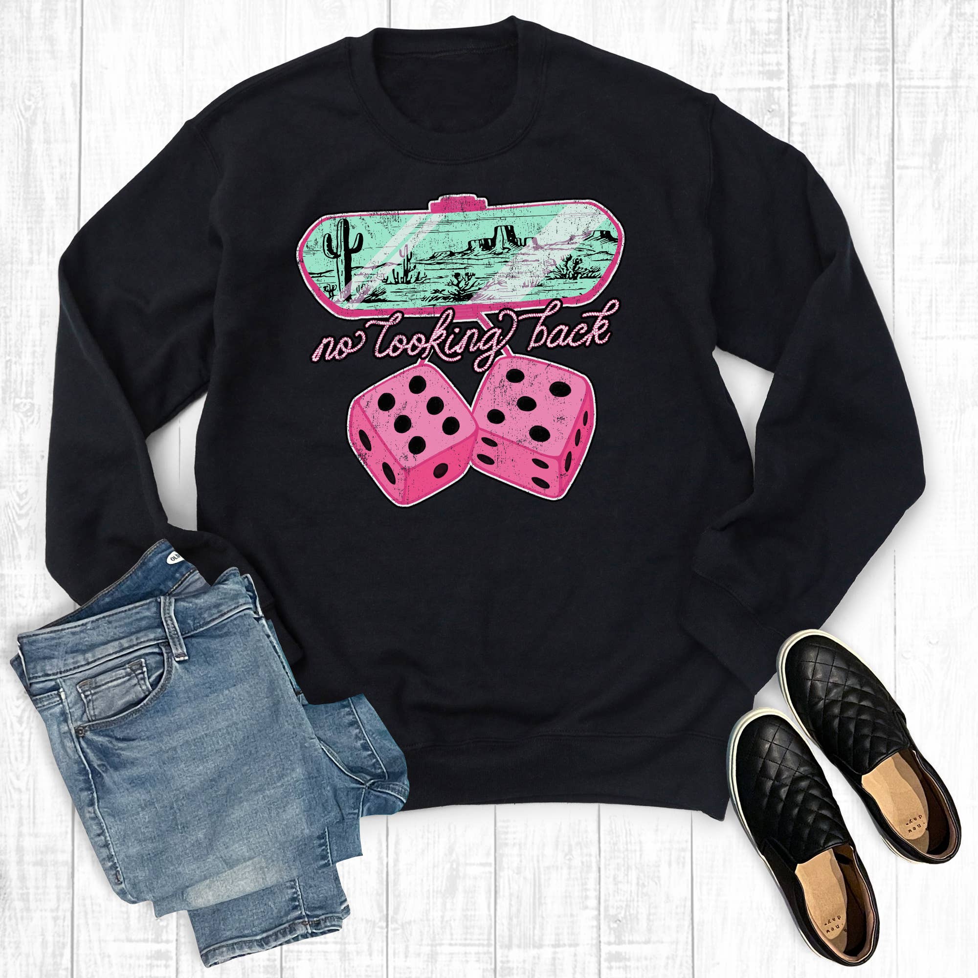 Western No Looking Back Sweatshirt T-Shirts, Hoodie | PodTeesHub.com