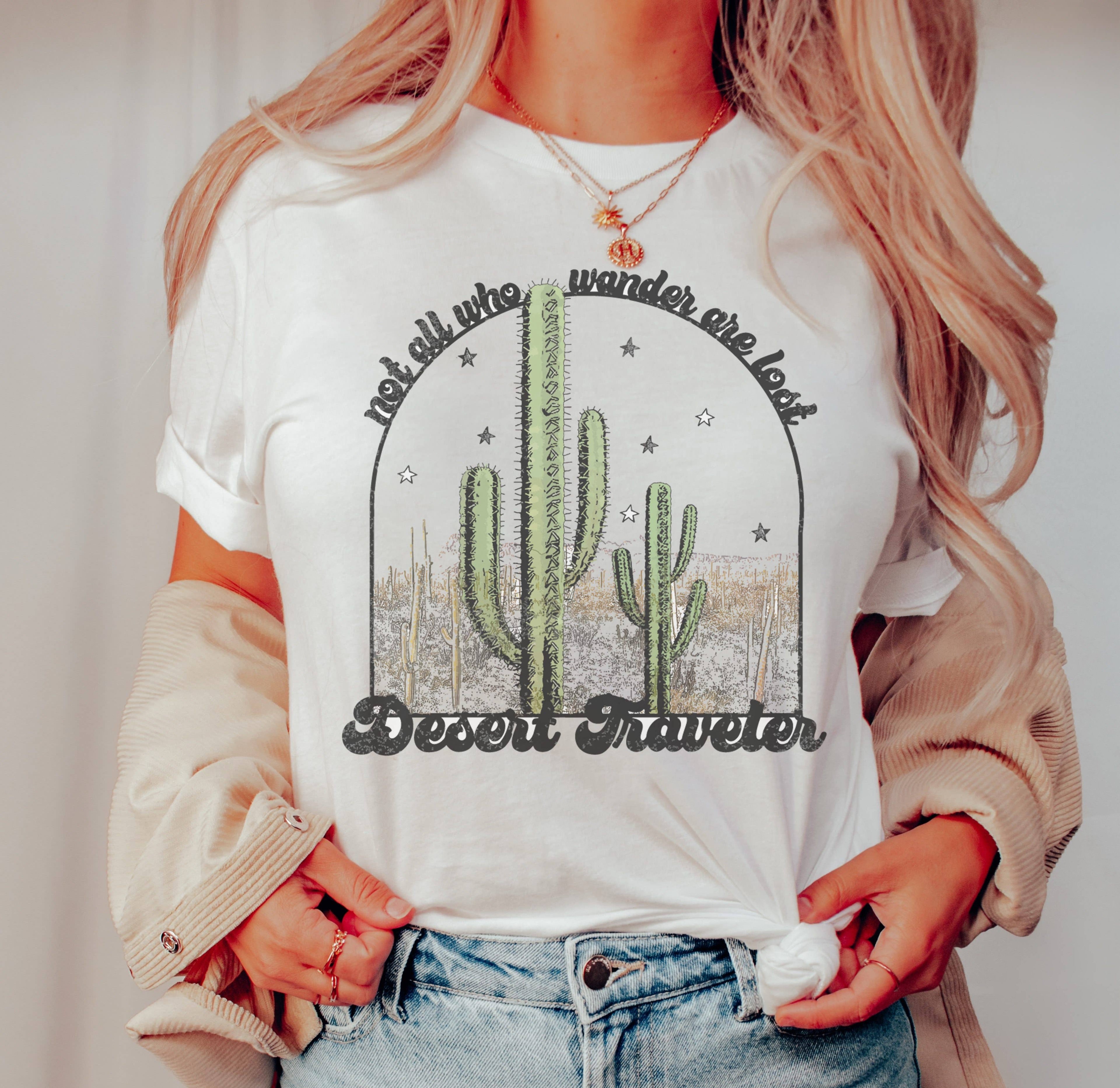 Desert Traveler Cactus Graphic Tee Hoodie, Sweatshirt | PodTeesHub.com