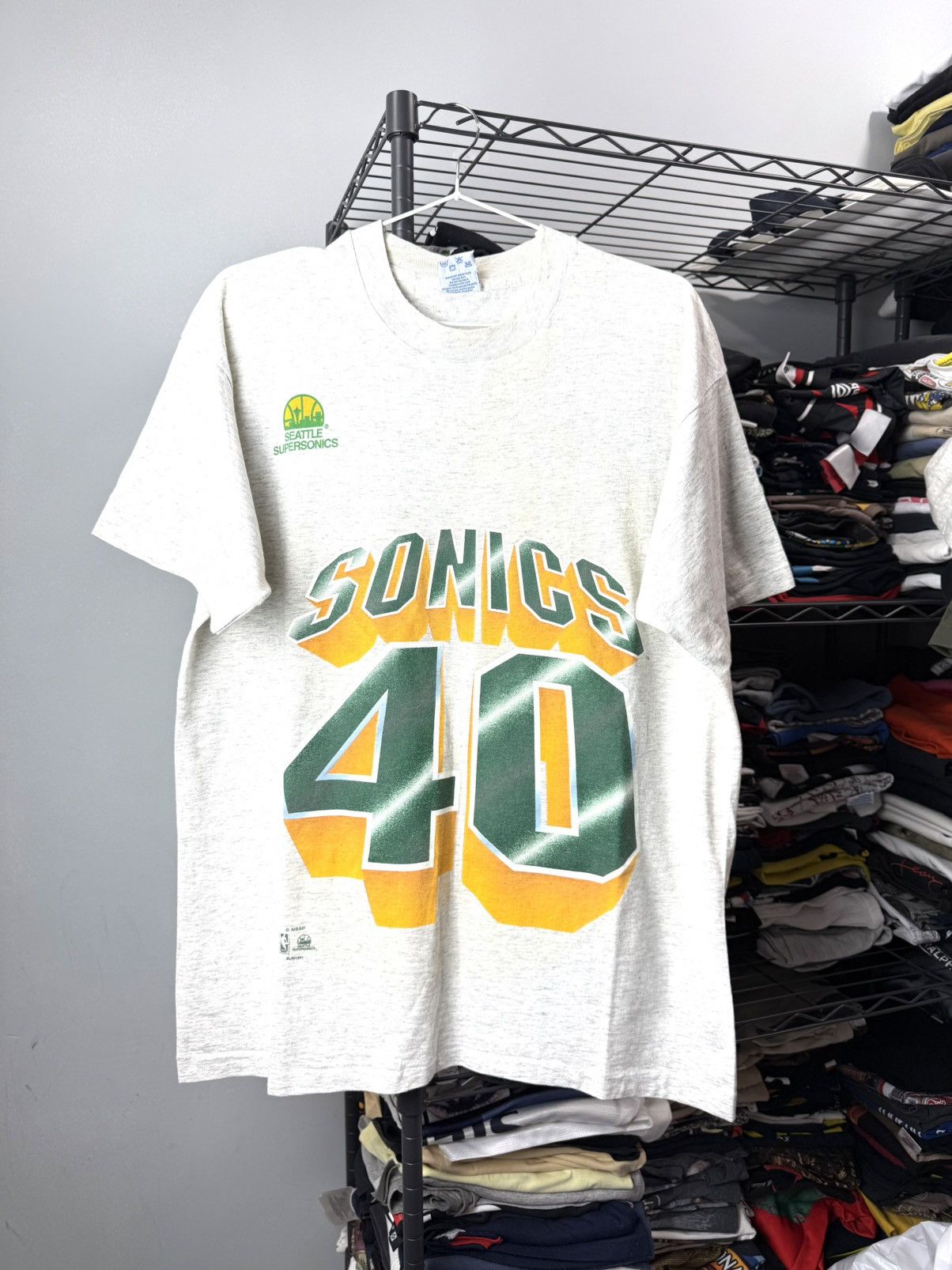 Nba Rare Vintage 1990 S Sonics Seattle Supersonic Nba T Shirt Hoodie, Sweatshirt | PodTeesHub.com