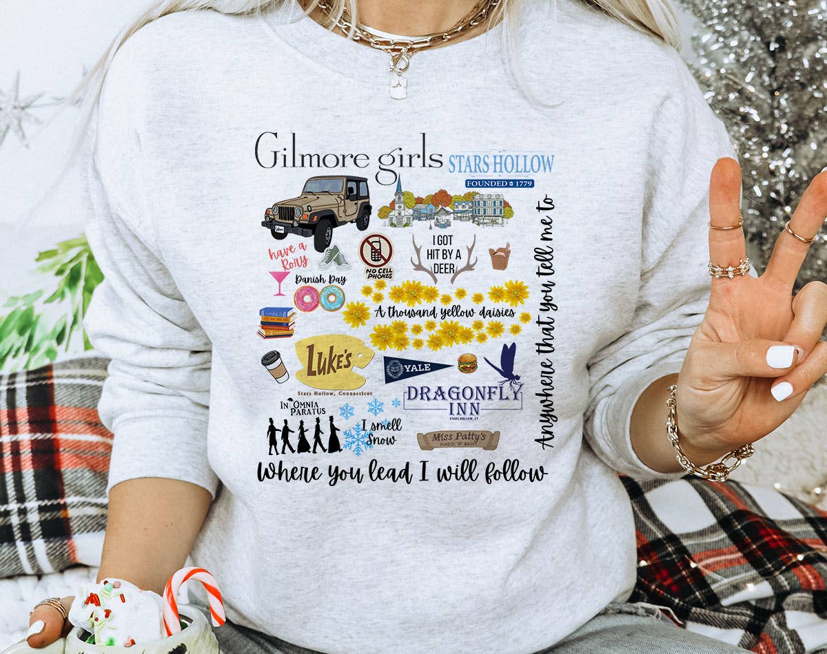 Gilmore Girls Collage - Star Hollow Luke's Diner Sweatshirt T-Shirts, Hoodie | PodTeesHub.com