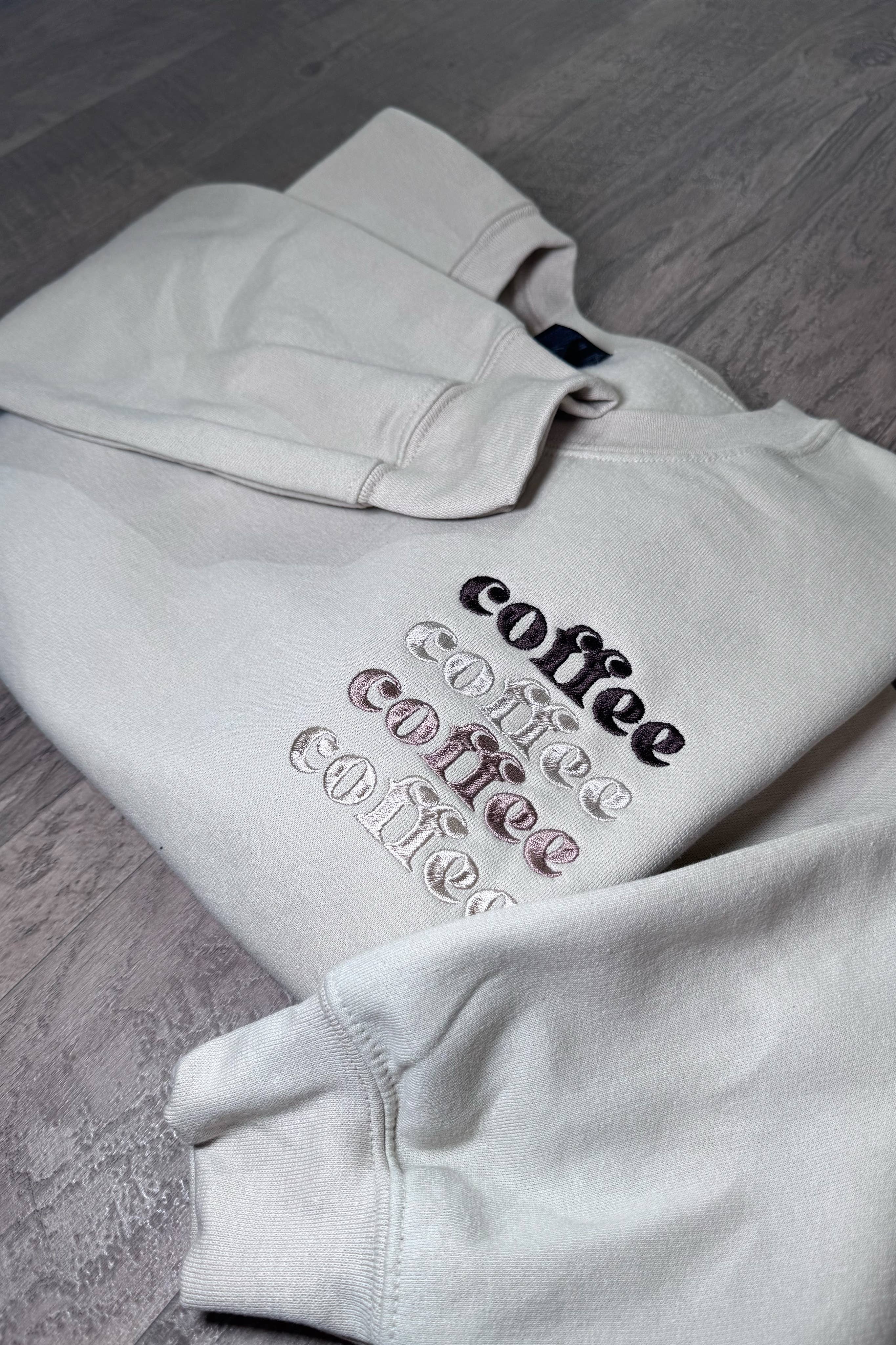 Coffee Coffee Coffee Embroidered Sweater T-Shirts, Hoodie, Sweatshirt | PodTeesHub.com