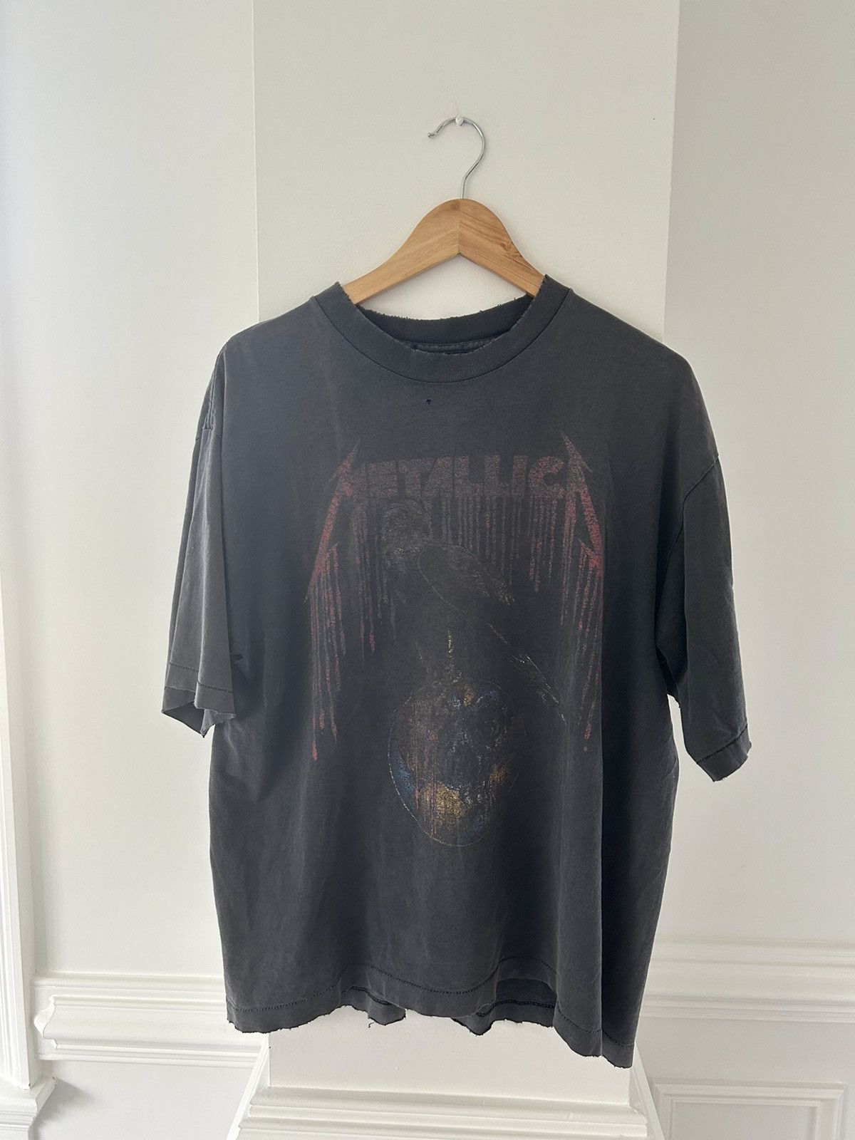 Metallica Eagle 94 Tour Original T Shirt Thrashed Repaired Hoodie, Sweatshirt | PodTeesHub.com