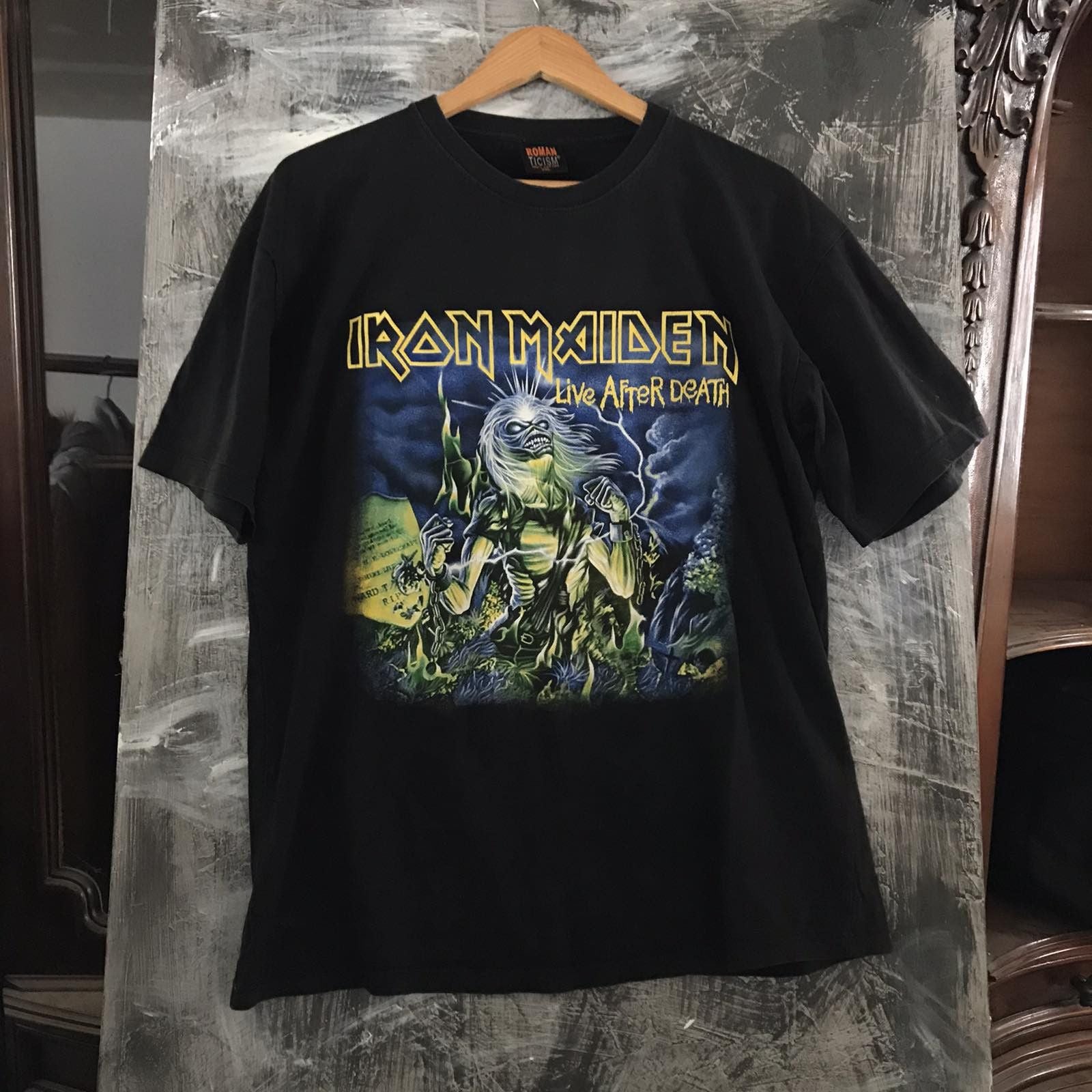 Iron Maiden X Vintage Vtg Iron Maiden Life After Death T Shirt Hoodie, Sweatshirt | PodTeesHub.com