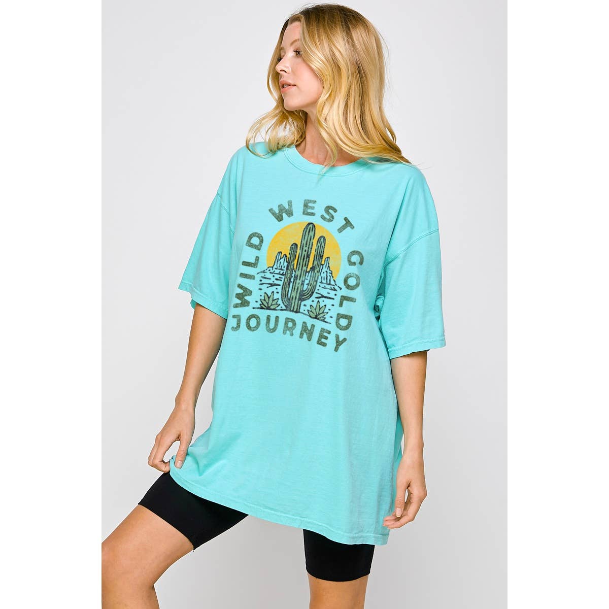 Wild West Gold Journey Graphic Oversized Tee Hoodie, Sweatshirt | PodTeesHub.com
