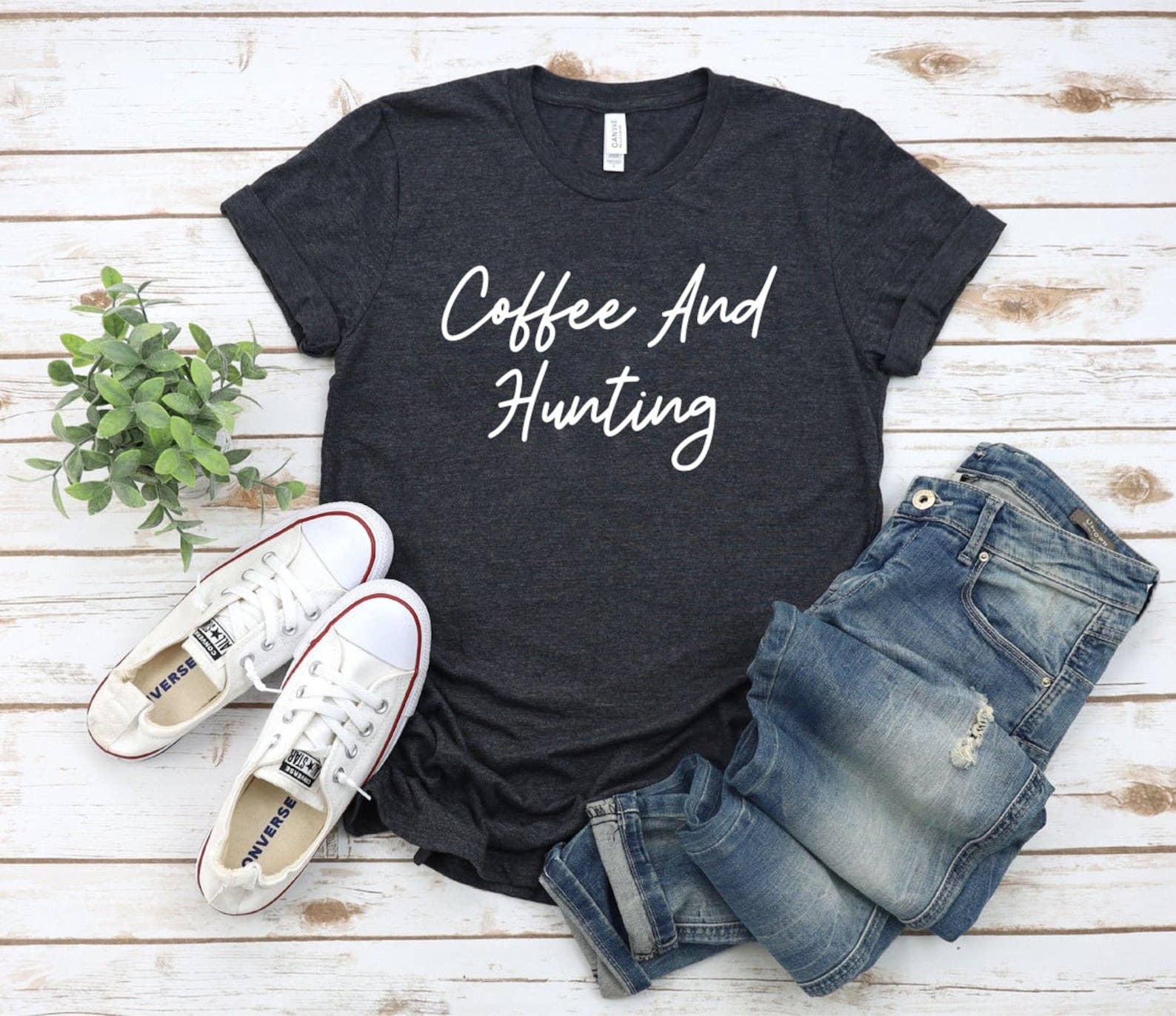 Coffee and Hunting T-Shirt Hoodie, Sweatshirt | PodTeesHub.com