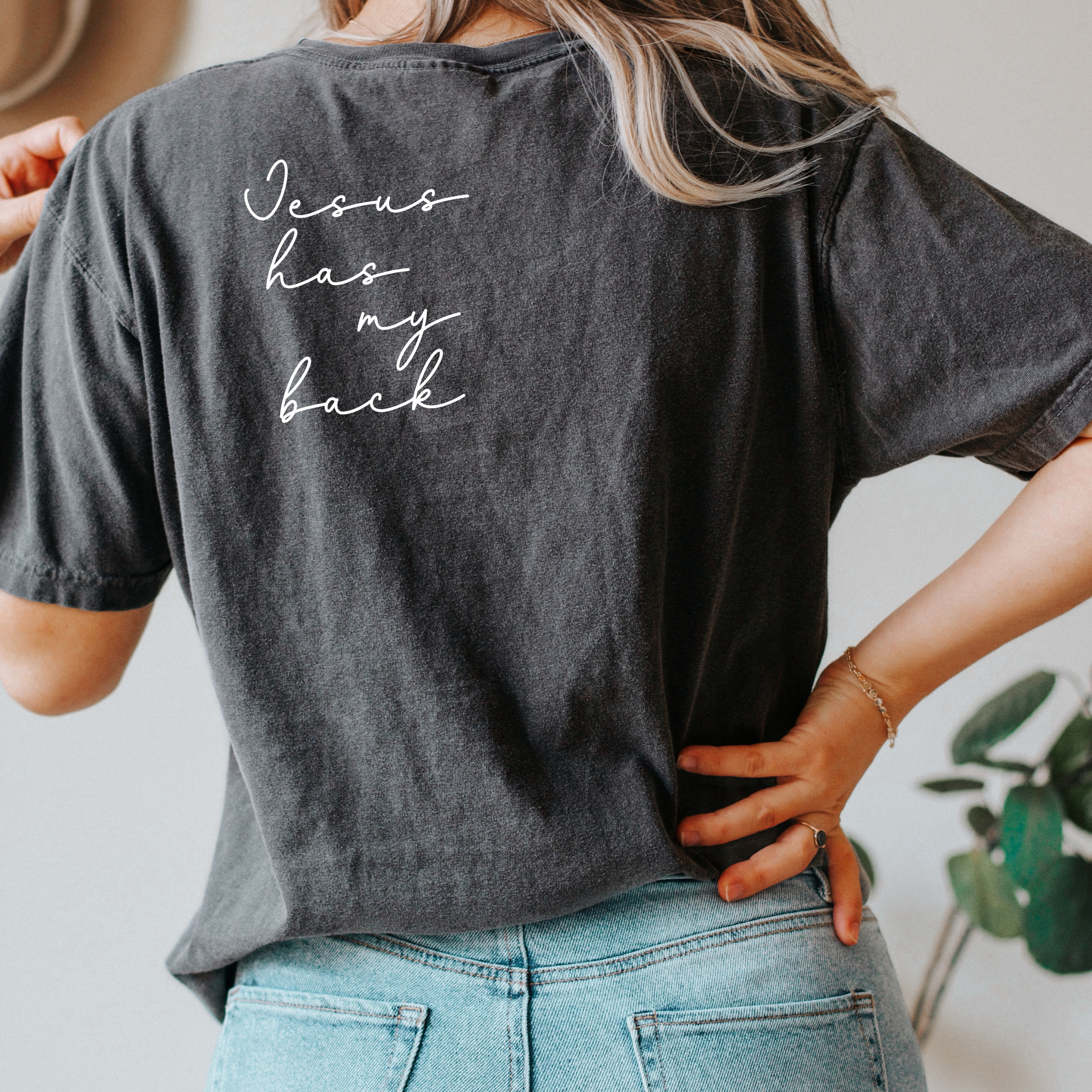 Jesus Has My Back Comfort Colors Heavyweight T-Shirt Hoodie, Sweatshirt | PodTeesHub.com