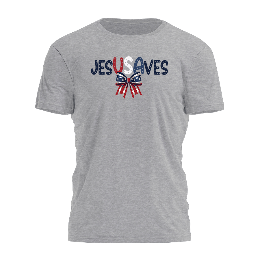 Jesusaves - Rwb Bow Tee - 3880 Hoodie, Sweatshirt | PodTeesHub.com
