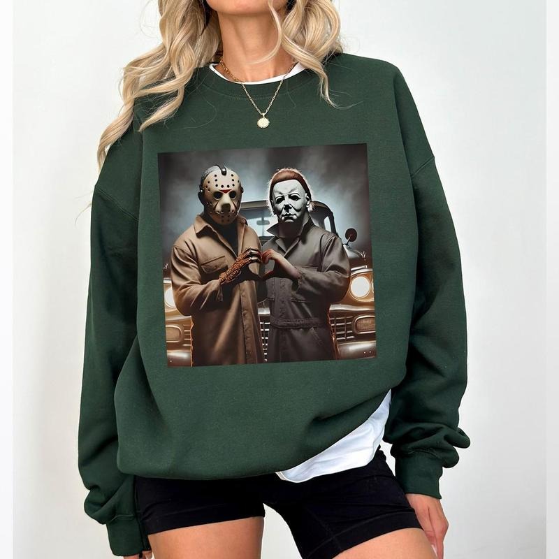 90s Halloween Movies Sweatshirt, Halloween Movies Hoodie, Funny Halloween Characters Sweatshirt T-Shirts | PodTeesHub.com