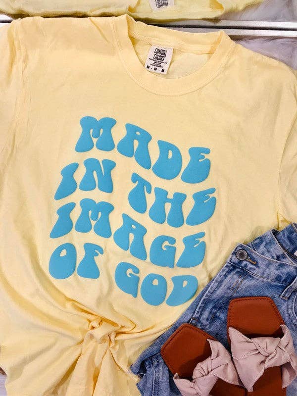 Made in the Image of God Puff Tee Hoodie, Sweatshirt | PodTeesHub.com