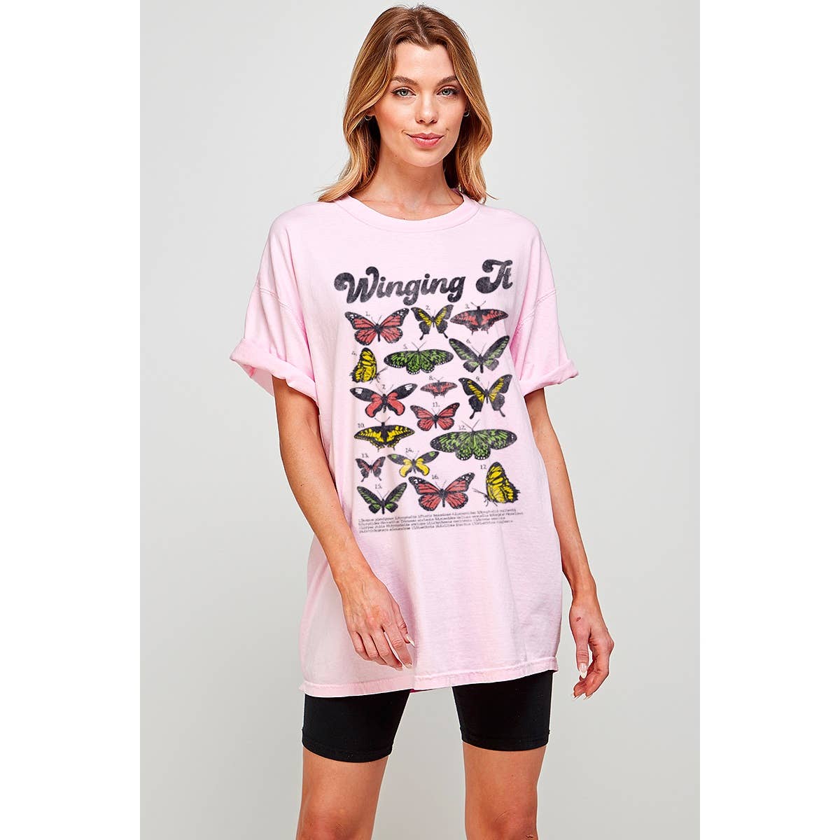Wing It Vintage  Graphic  Oversized Tee Hoodie, Sweatshirt | PodTeesHub.com