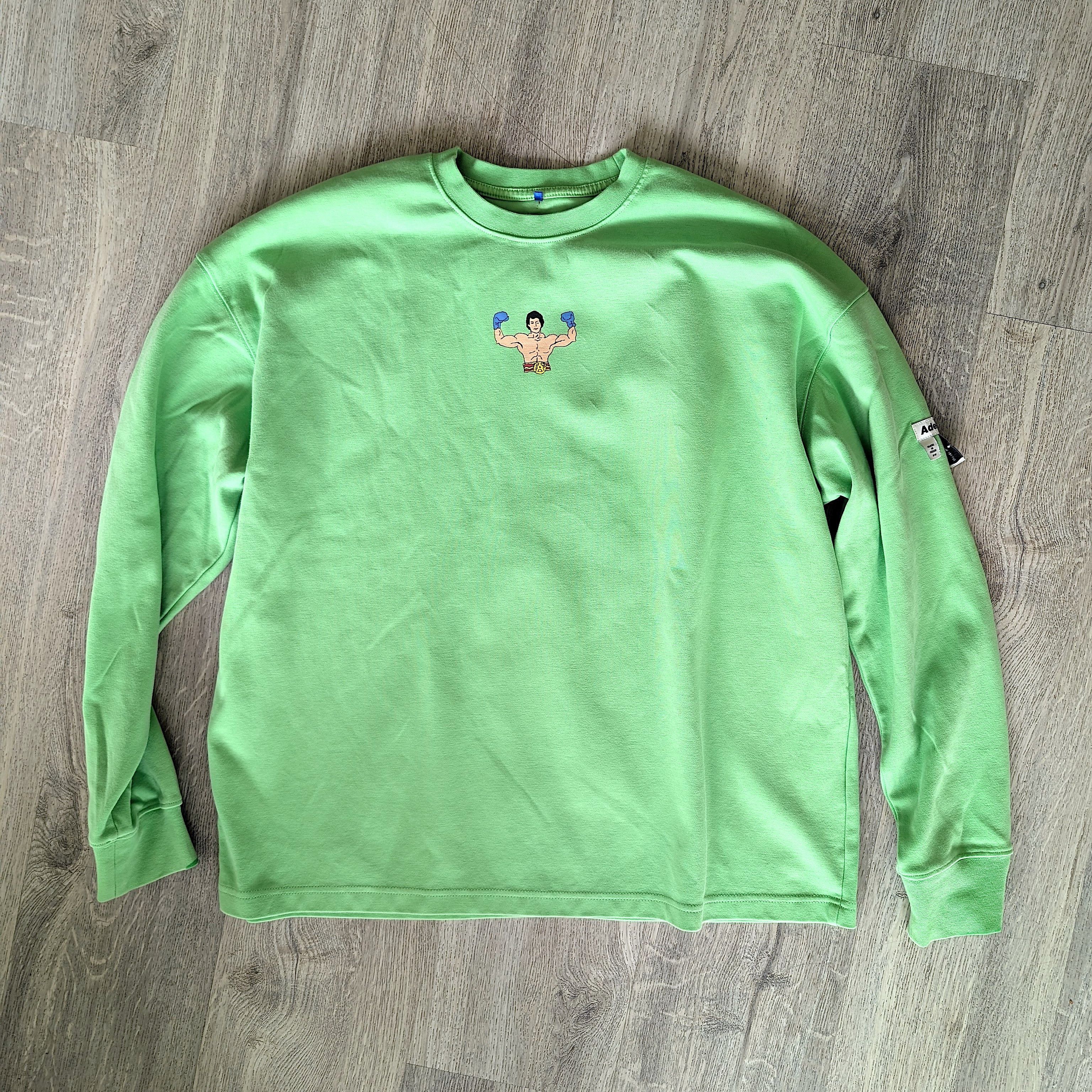 Error Rare Ader Error F W 2019 Boxer Graphic Sweatshirt Green T-Shirts, Hoodie | PodTeesHub.com