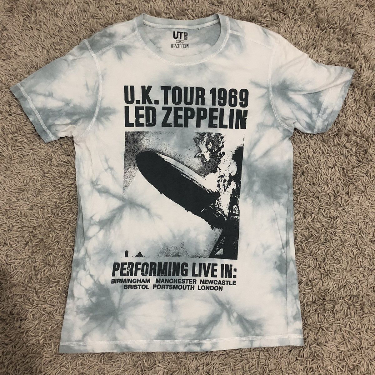Led Zeppelin X Uniqlo Uniqlo X Led Zeppelin Acid Wash T Shirt Hoodie, Sweatshirt | PodTeesHub.com