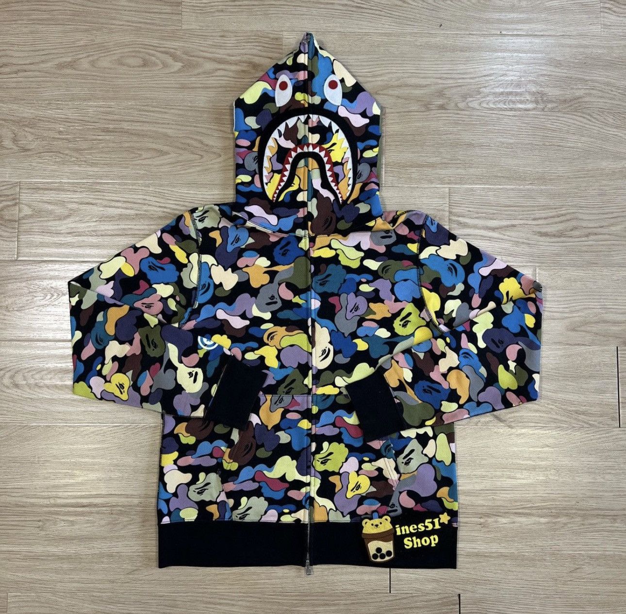 Bape Multi Color Shark Hoodie T-Shirts, Sweatshirt | PodTeesHub.com