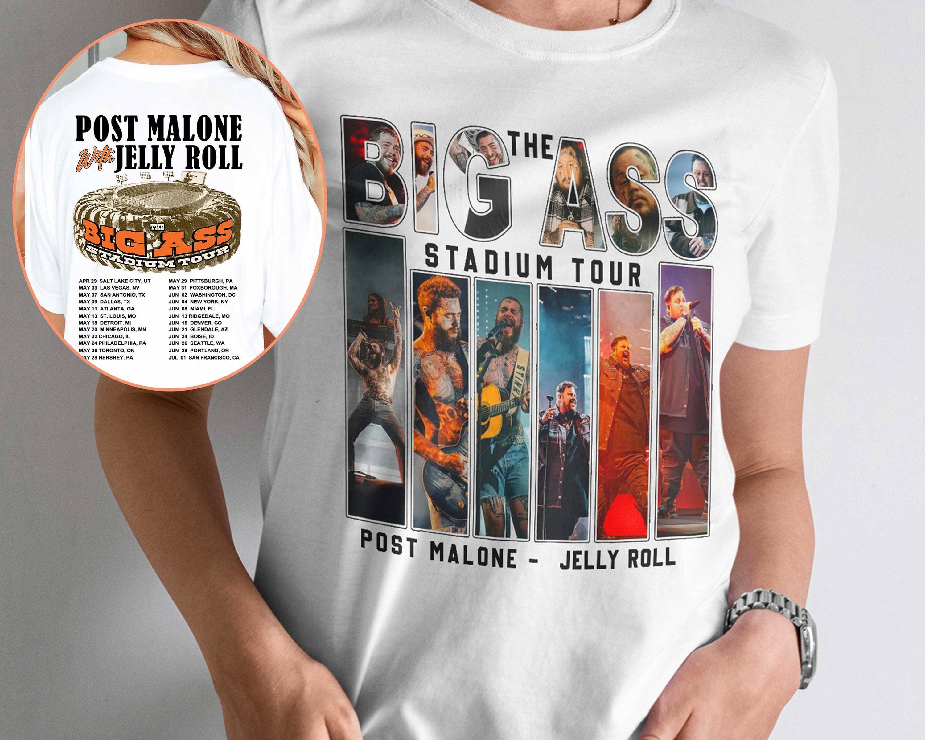 Post Malone 2025 Big Ass Stadium Tour Country Music Tee Hoodie, Sweatshirt | PodTeesHub.com
