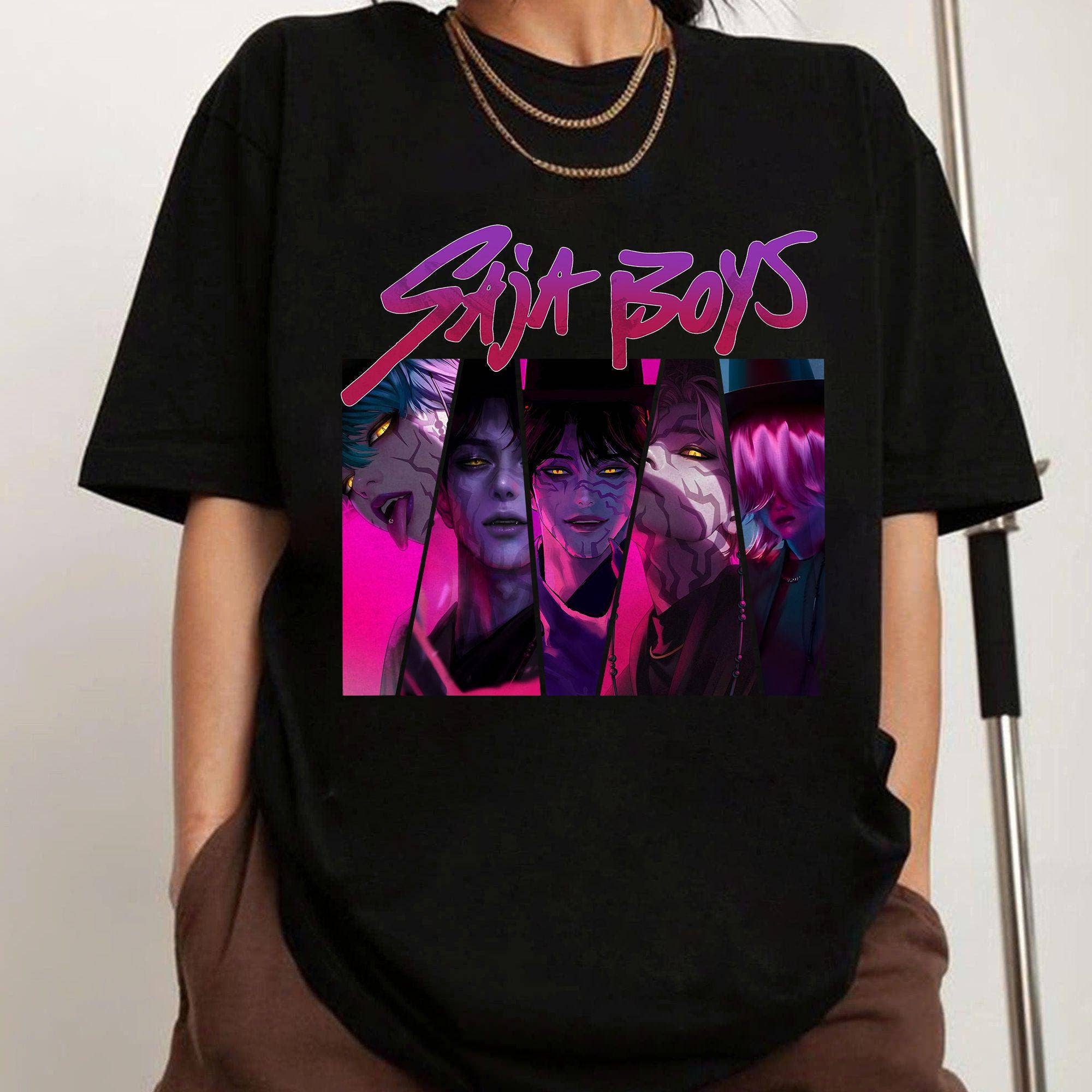 Saja Boys Kpop Demon Hunters Movie Merch Shirt Hoodie, Sweatshirt | PodTeesHub.com