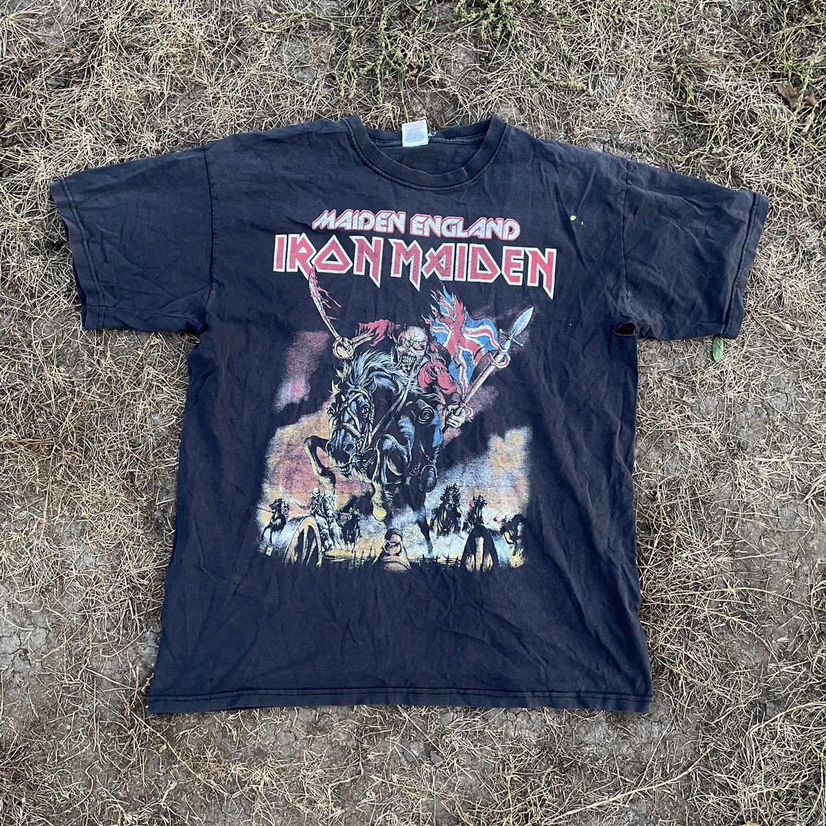 Band Vintage Y2k Thrashed Maiden Horror Face 90s Skulls Band T-Shirts, Hoodie, Sweatshirt