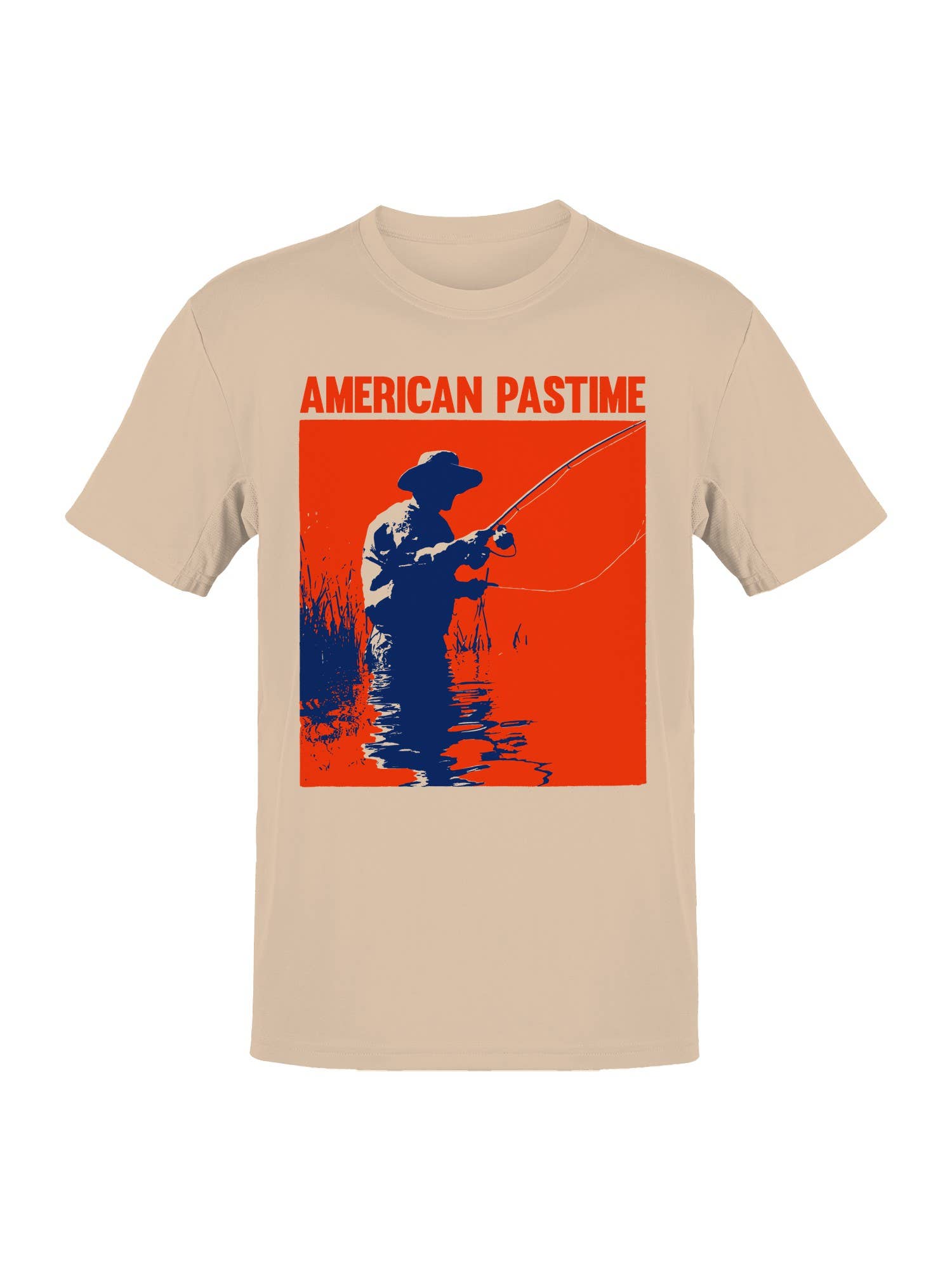 American Pastime Fishing Scene Men's T-Shirt Hoodie, Sweatshirt | PodTeesHub.com