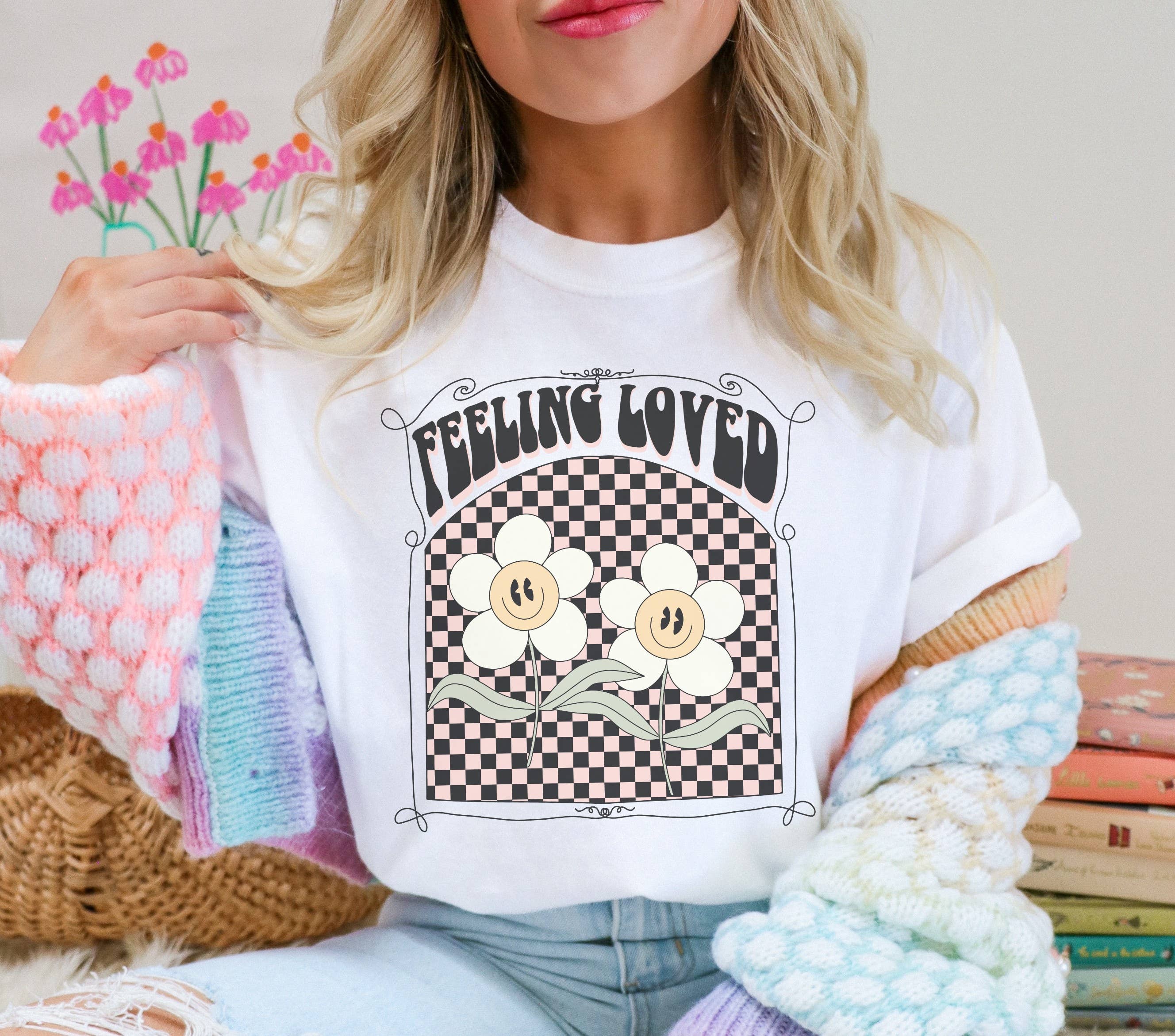 Feeling Loved Graphic Tee | Valentines Day Graphic Tee Hoodie, Sweatshirt | PodTeesHub.com