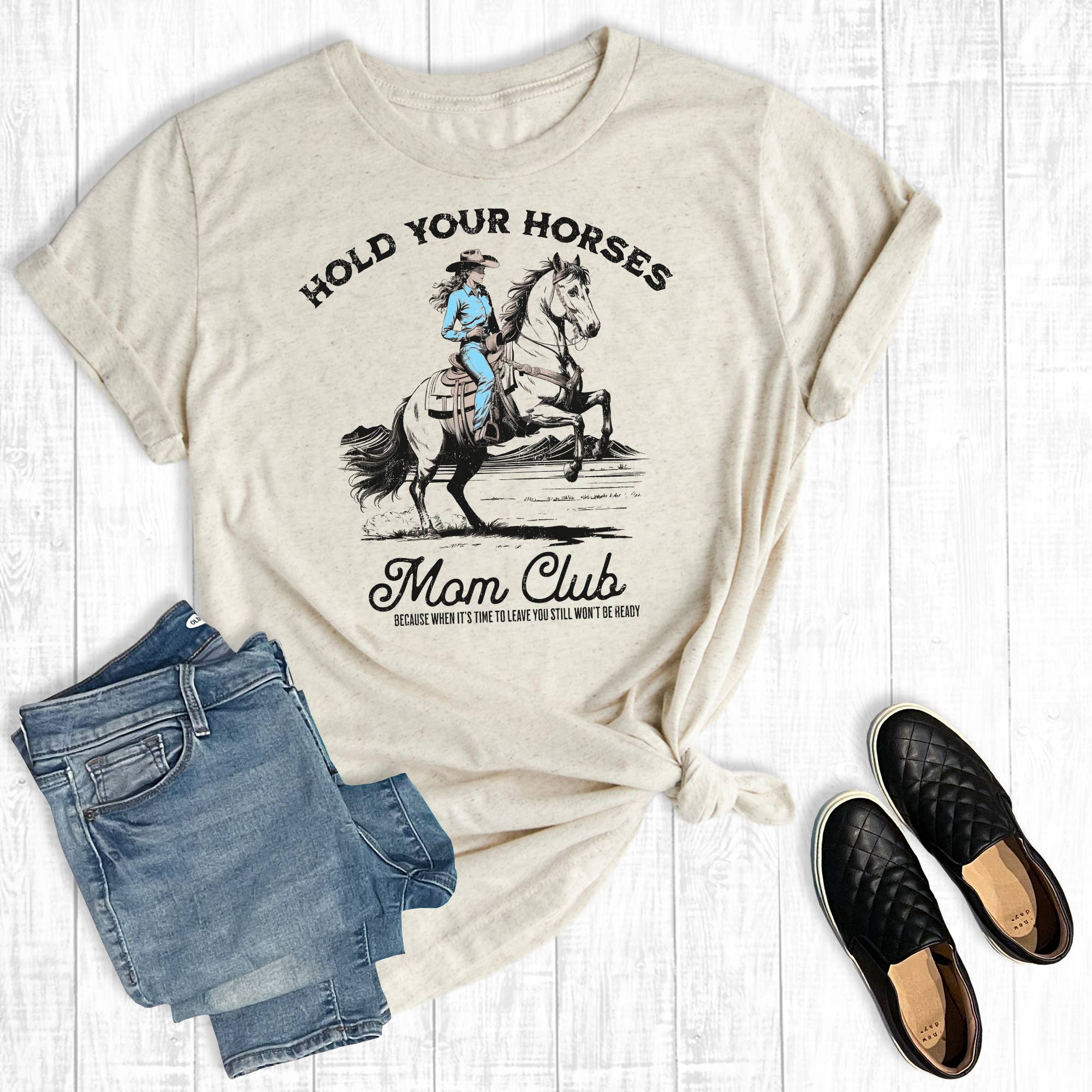 Western Hold Your Horses Graphic Tee Hoodie, Sweatshirt | PodTeesHub.com