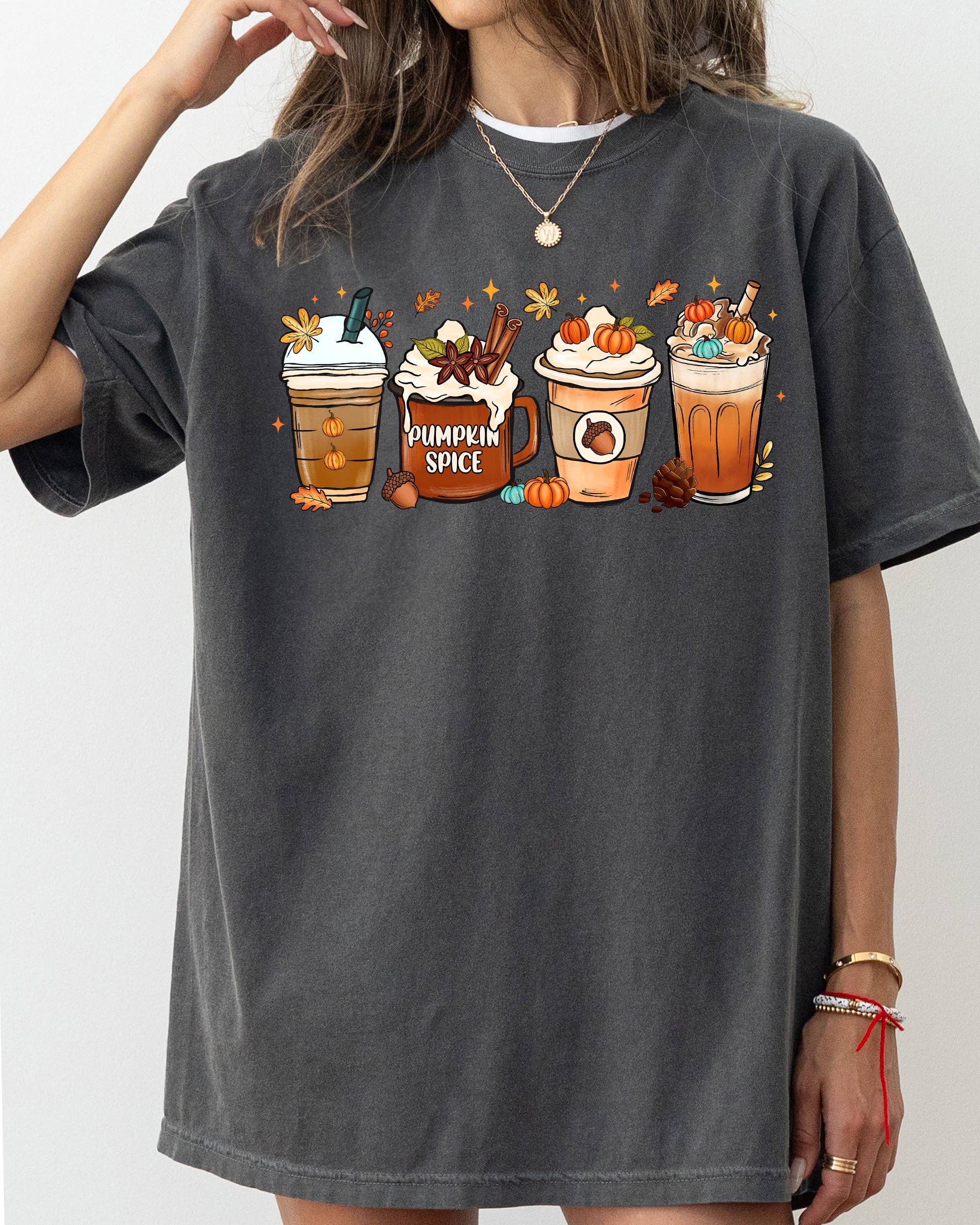 Coffee Lover, Pumpkin Spice, Fall, Western, Halloween Tshirt Hoodie, Sweatshirt | PodTeesHub.com