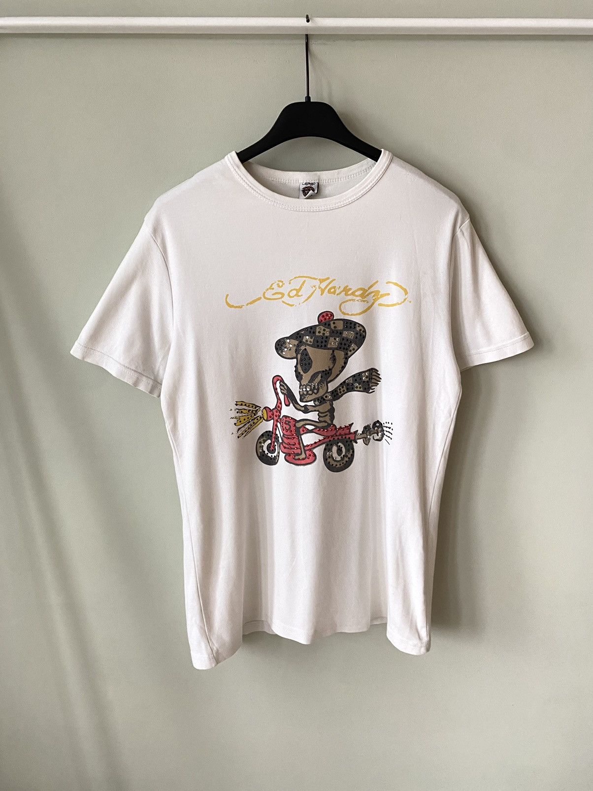 Hardy Ed Hardy Rhinestones Vintage Skull Moto Retro Y2k T-Shirts, Hoodie, Sweatshirt