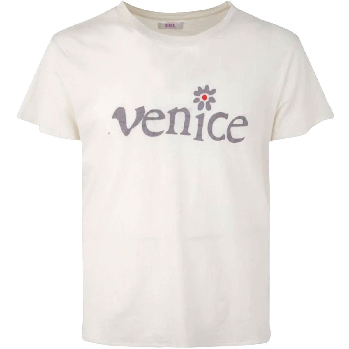 Erl Venice T Shirt White Size Small Used Slim Cropped Hoodie, Sweatshirt | PodTeesHub.com