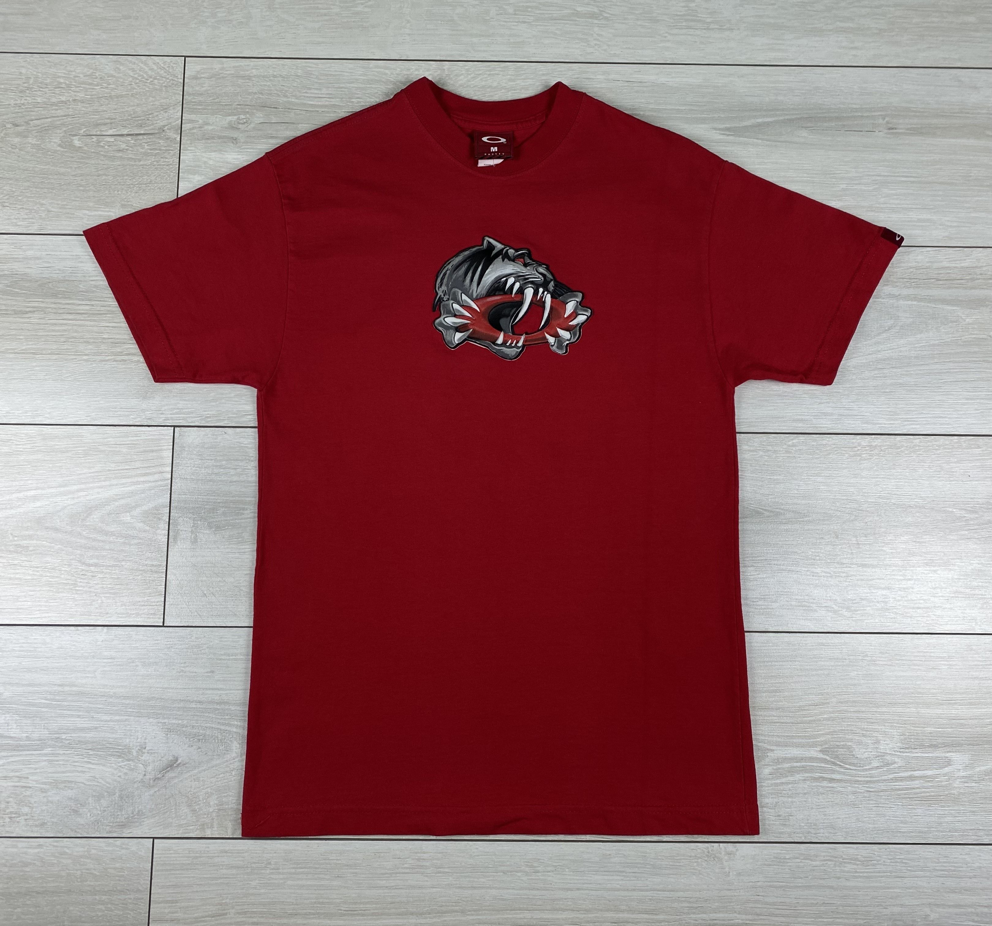 Oakley Rare Vintage 90s Oakley Tiger 3d Logo Embossed Tee T Shirt Hoodie, Sweatshirt | PodTeesHub.com